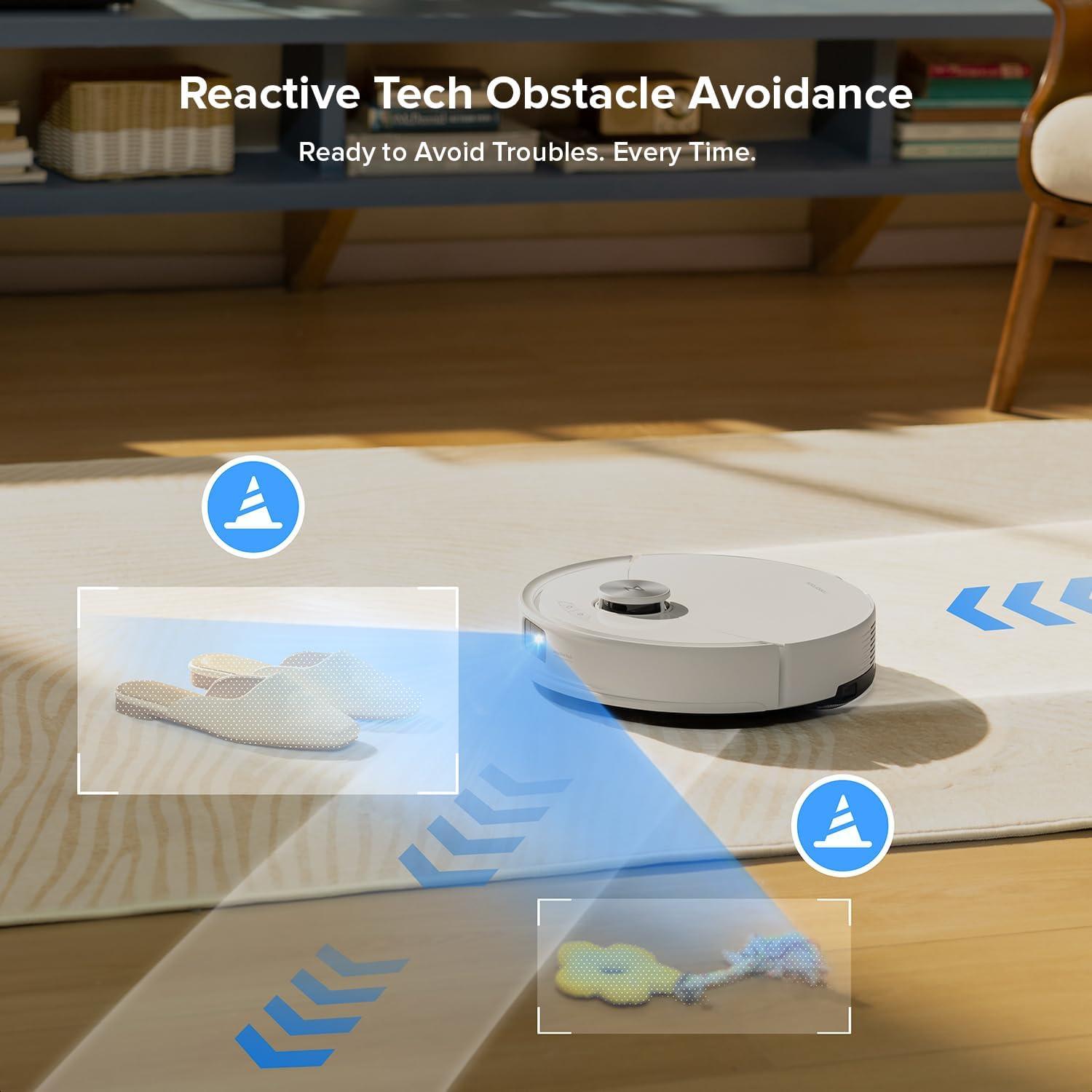 image:imageroborock Q10 S5 Robot Vacuum and Mop 10000Pa Suction Upgraded from Q8 max 70 Days SelfEmptying Obstacle Avoidance Sonic Mopping Dual AntiTangle Design Auto Mop Lifting Ideal for Pet Hair