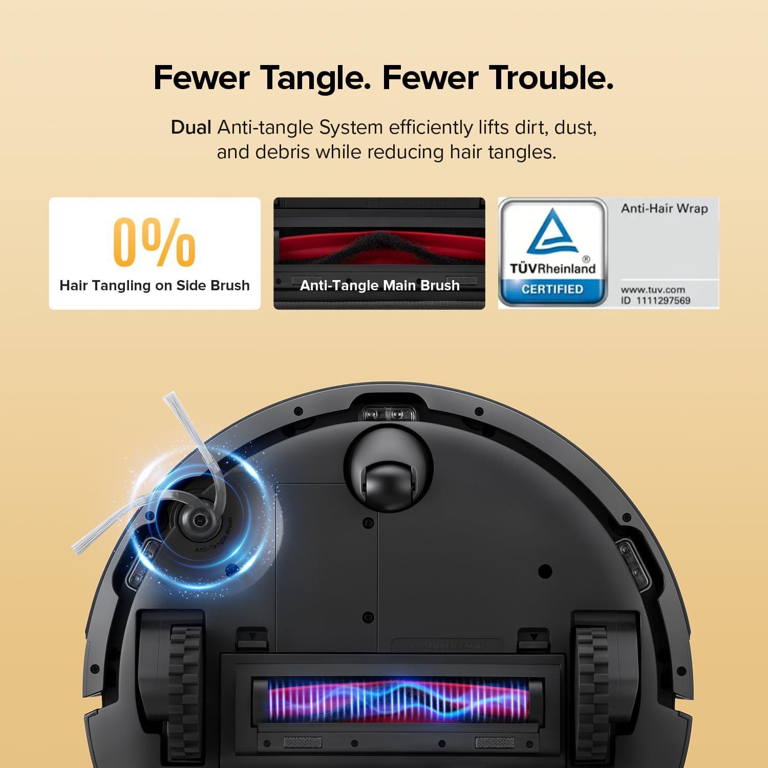 image:imageroborock Q10 S5 Robot Vacuum and Mop 10000Pa Suction Upgraded from Q8 max 70 Days SelfEmptying Obstacle Avoidance Sonic Mopping Dual AntiTangle Design Auto Mop Lifting Ideal for Pet HairQ7 M5 Black