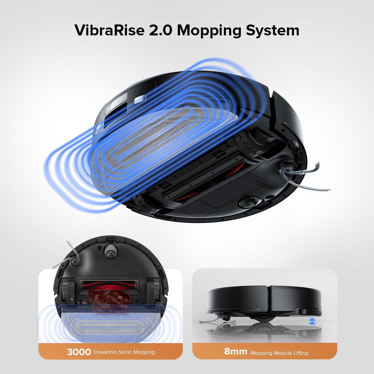image:imageroborock Q10 S5 Robot Vacuum and Mop 10000Pa Suction Upgraded from Q8 max 70 Days SelfEmptying Obstacle Avoidance Sonic Mopping Dual AntiTangle Design Auto Mop Lifting Ideal for Pet HairQ10 S5 Black