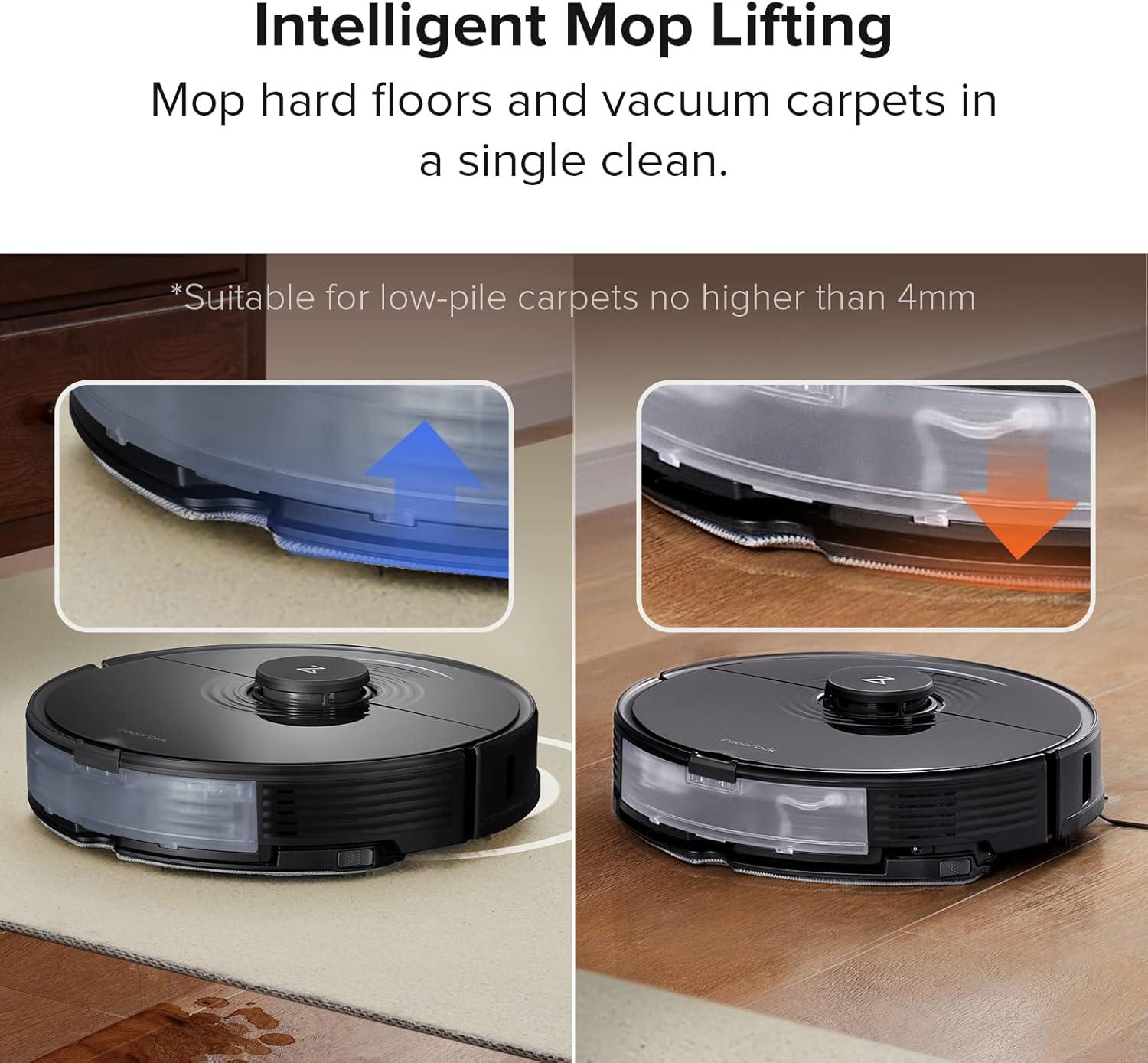 image:imageroborock Q10 S5 Robot Vacuum and Mop 10000Pa Suction Upgraded from Q8 max 70 Days SelfEmptying Obstacle Avoidance Sonic Mopping Dual AntiTangle Design Auto Mop Lifting Ideal for Pet HairS7