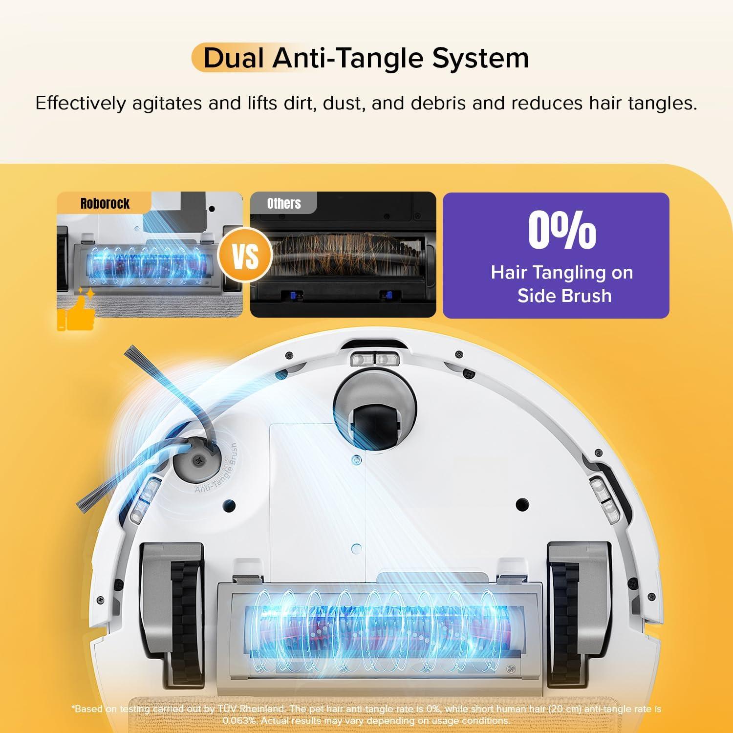 image:imageroborock Q10 S5 Robot Vacuum and Mop 10000Pa Suction Upgraded from Q8 max 70 Days SelfEmptying Obstacle Avoidance Sonic Mopping Dual AntiTangle Design Auto Mop Lifting Ideal for Pet HairQ7 M5 White
