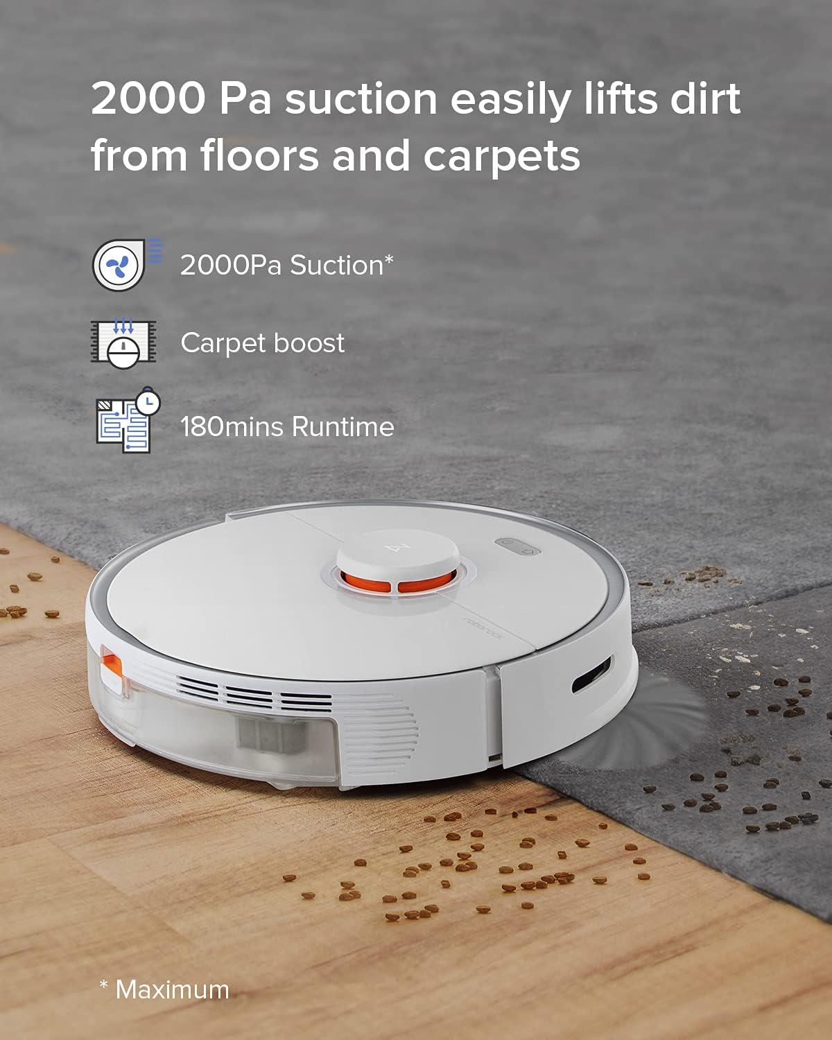 image:imageroborock Q10 S5 Robot Vacuum and Mop 10000Pa Suction Upgraded from Q8 max 70 Days SelfEmptying Obstacle Avoidance Sonic Mopping Dual AntiTangle Design Auto Mop Lifting Ideal for Pet HairS5 Max