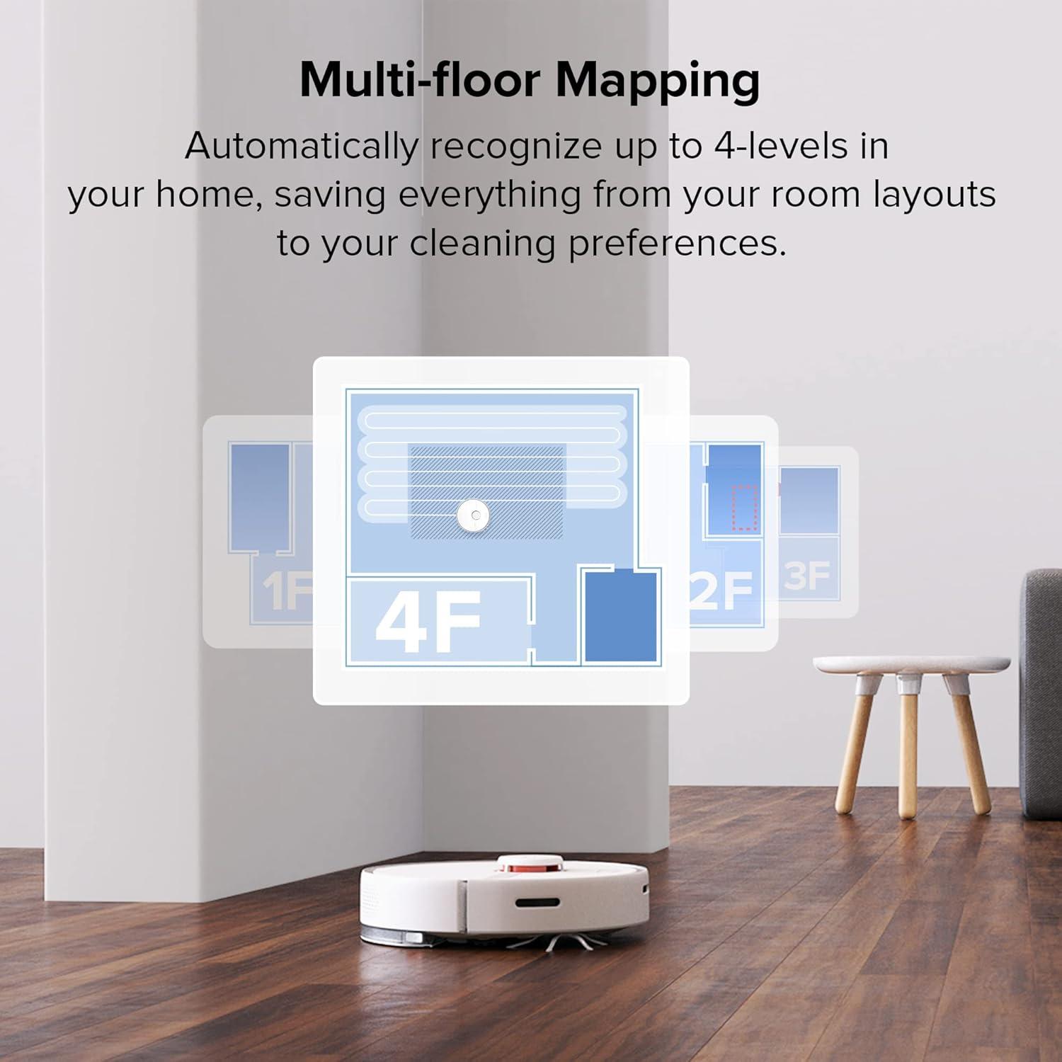 image:imageroborock Q10 S5 Robot Vacuum and Mop 10000Pa Suction Upgraded from Q8 max 70 Days SelfEmptying Obstacle Avoidance Sonic Mopping Dual AntiTangle Design Auto Mop Lifting Ideal for Pet HairS6 Pure White