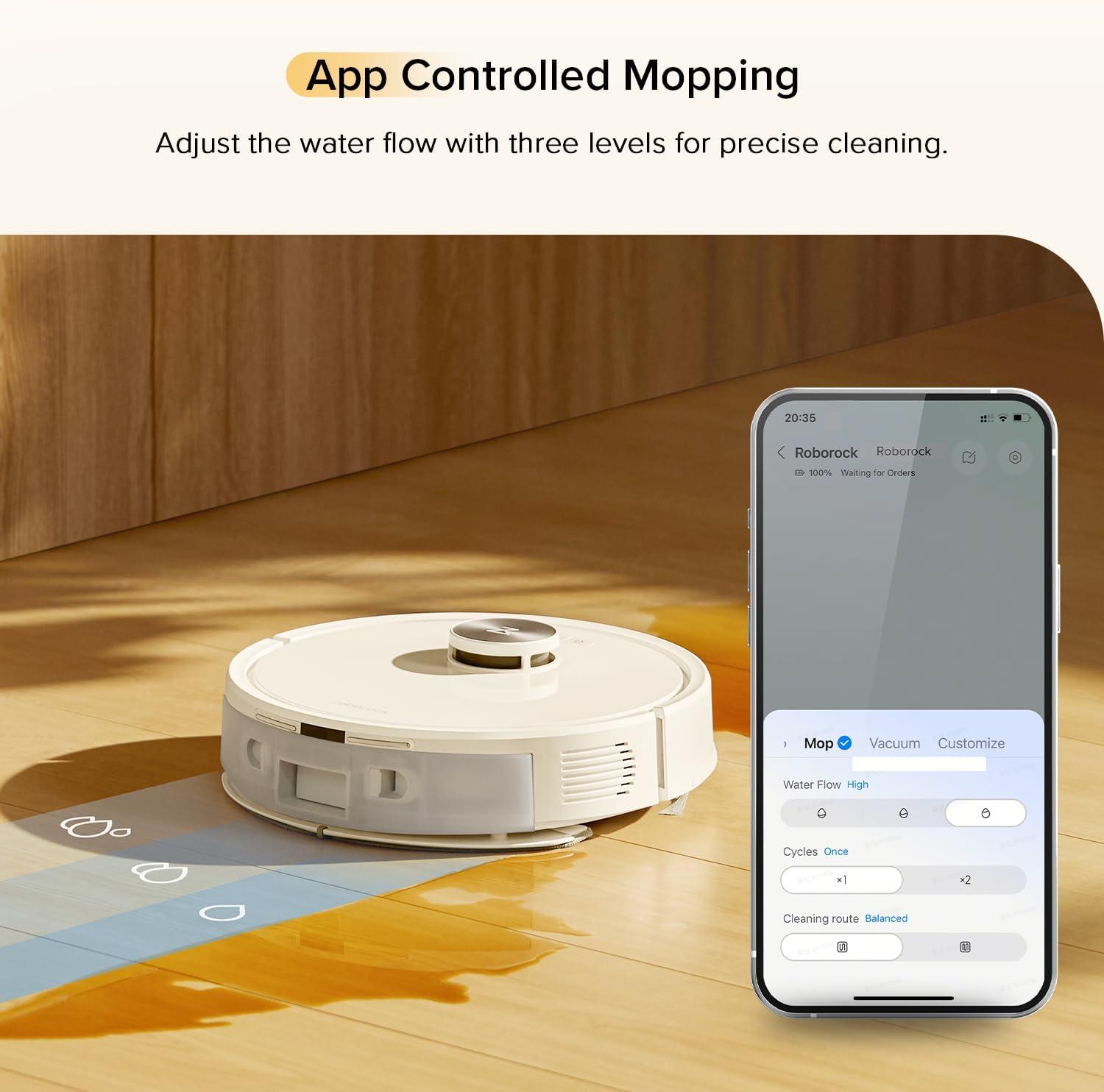 image:imageroborock Q10 S5 Robot Vacuum and Mop 10000Pa Suction Upgraded from Q8 max 70 Days SelfEmptying Obstacle Avoidance Sonic Mopping Dual AntiTangle Design Auto Mop Lifting Ideal for Pet HairQ7 M5 White