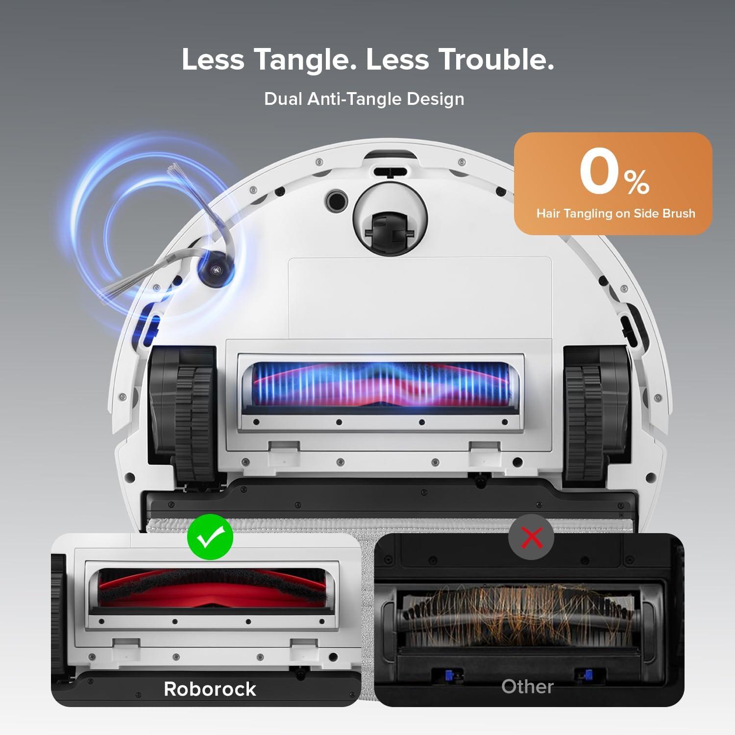 image:imageroborock Q10 S5 Robot Vacuum and Mop 10000Pa Suction Upgraded from Q8 max 70 Days SelfEmptying Obstacle Avoidance Sonic Mopping Dual AntiTangle Design Auto Mop Lifting Ideal for Pet HairQ10 S5 White