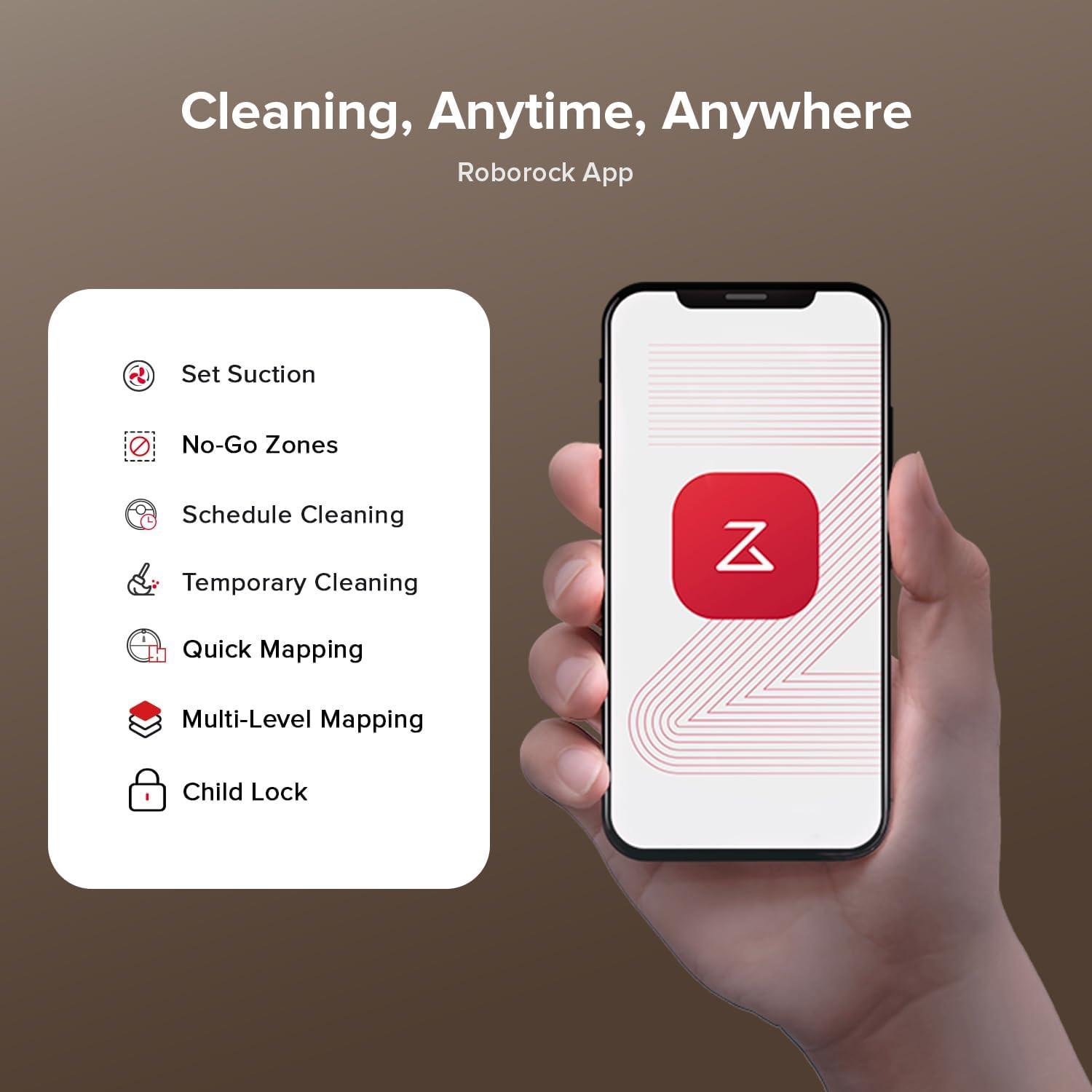 image:imageroborock Q10 S5 Robot Vacuum and Mop Cleaner 10000Pa HyperForce Suction Dual AntiTangle System AutoLifting Mop ReactiveTech Obstacle Avoidance App Control for Pet Hair and Carpet BlackBlack