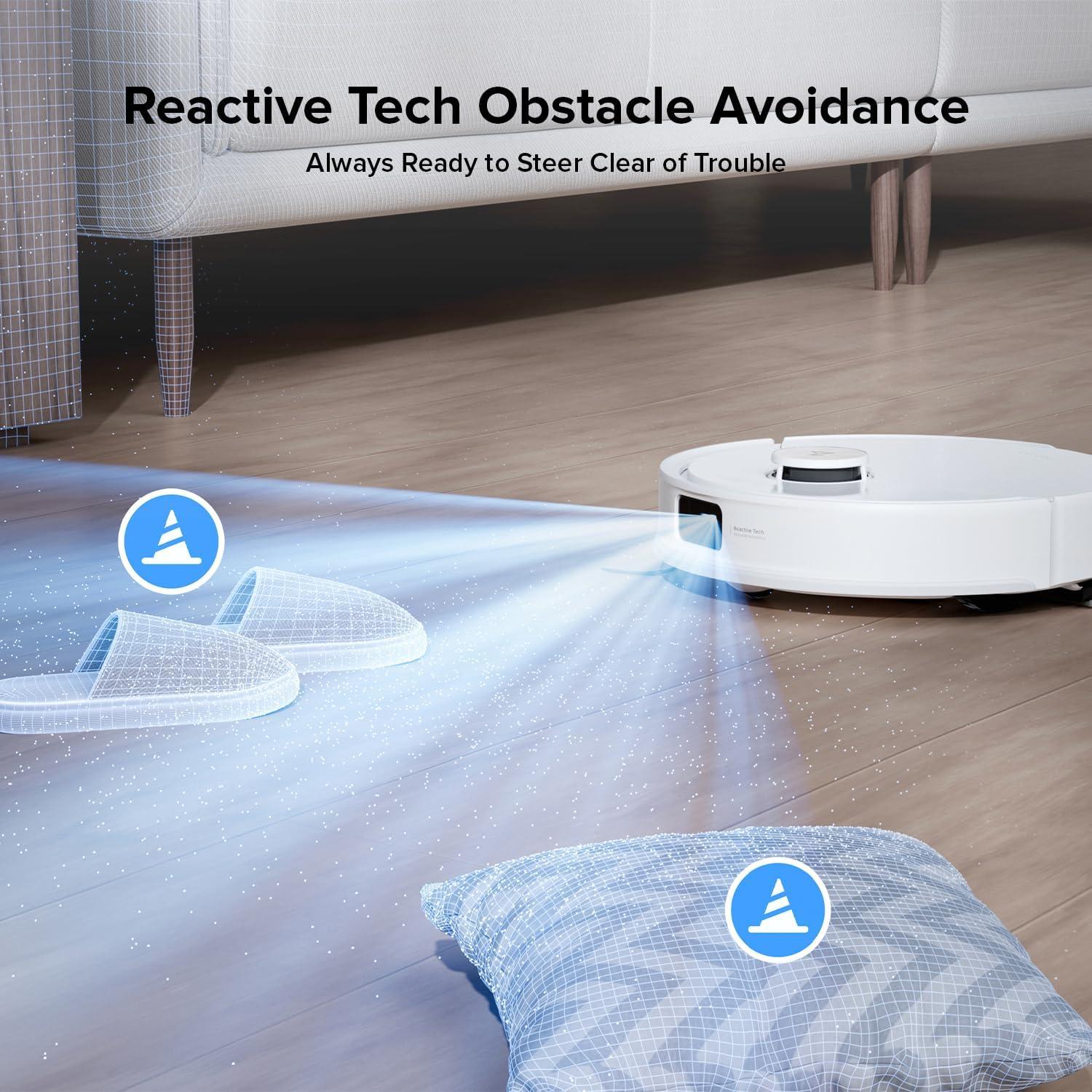 image:imageroborock Q10 S5 Robot Vacuum and Mop Cleaner 10000Pa HyperForce Suction Dual AntiTangle System AutoLifting Mop ReactiveTech Obstacle Avoidance App Control for Pet Hair and Carpet BlackWhite