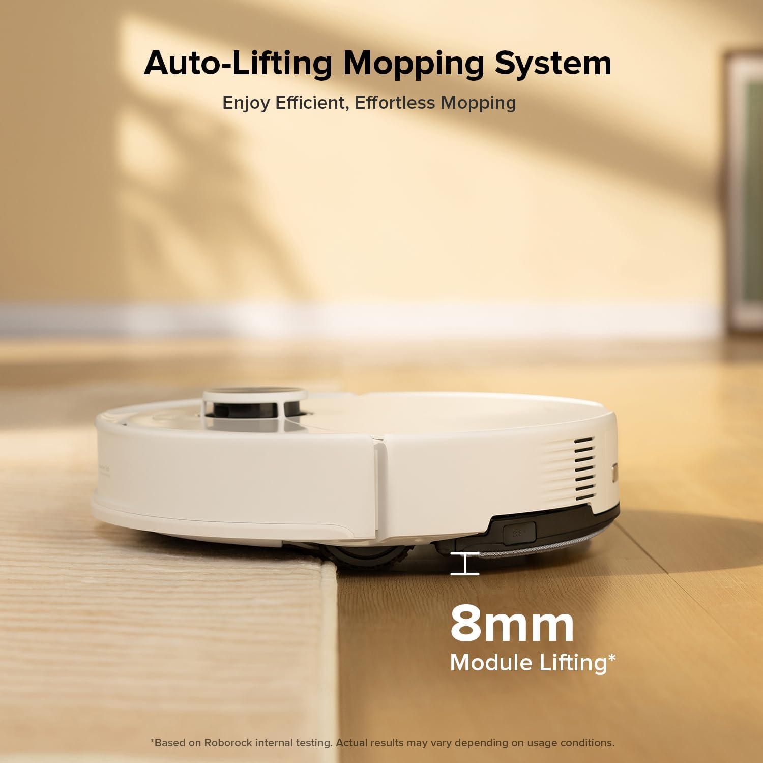 image:imageroborock Q10 S5 Robot Vacuum and Mop Cleaner 10000Pa HyperForce Suction Dual AntiTangle System AutoLifting Mop ReactiveTech Obstacle Avoidance App Control for Pet Hair and Carpet BlackWhite