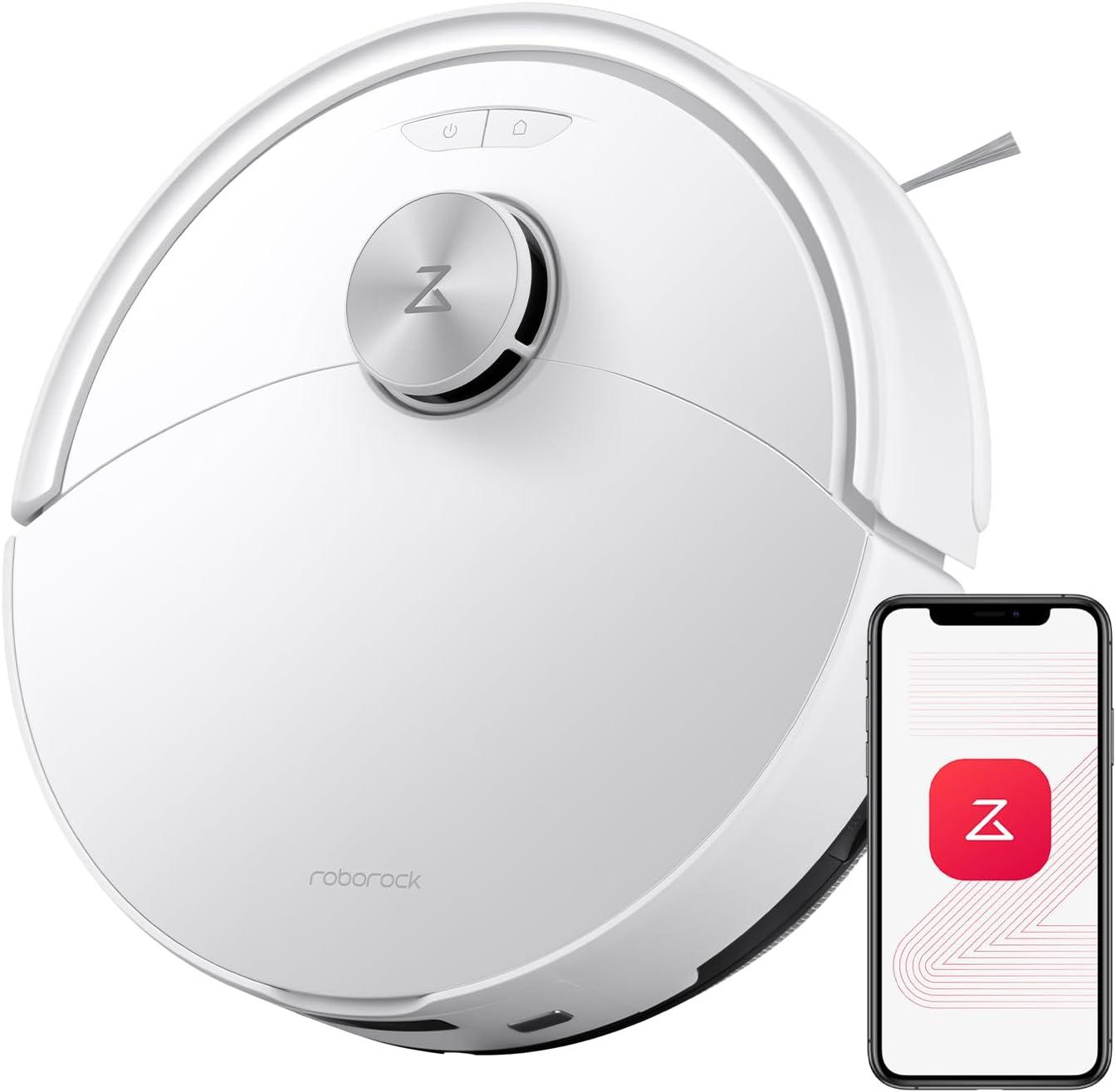 image:imageroborock Q10 S5 Robot Vacuum and Mop Cleaner 10000Pa HyperForce Suction Dual AntiTangle System AutoLifting Mop ReactiveTech Obstacle Avoidance App Control for Pet Hair and Carpet BlackWhite