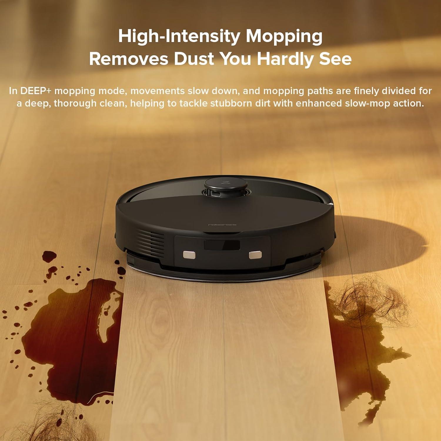 image:imageroborock Q10 X5 Robot Vacuum and Mop Combo 10000 Pa HyperForce Dual AntiTangle System Auto Mop Lifting JawScrapers Brush amp HighIntensity Mop Reactive Tech Obstacle Avoidance PreciSense LiDARQ10 X5 Black