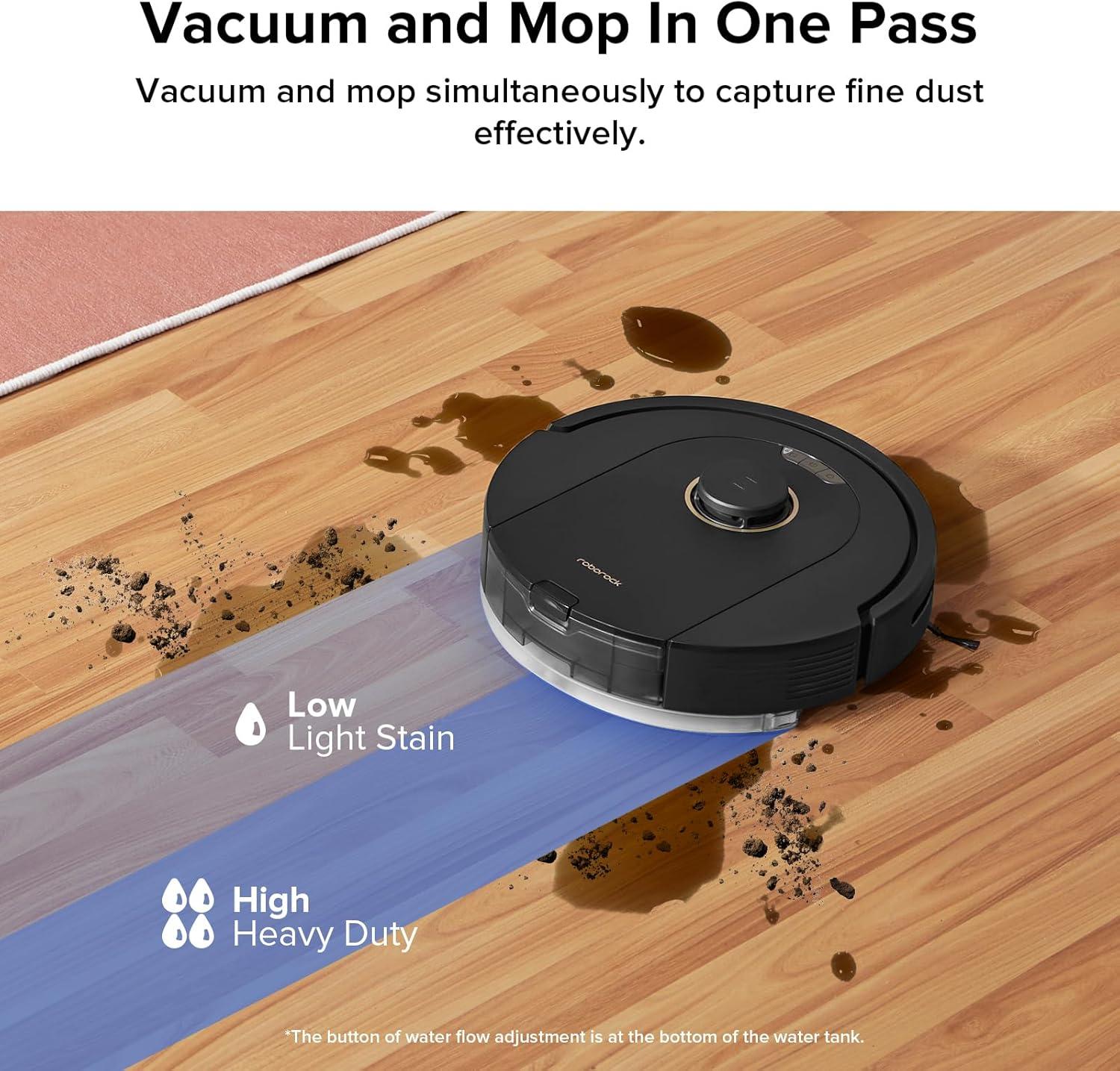 image:imageroborock Q10 X5 Robot Vacuum and Mop Combo 10000 Pa HyperForce Dual AntiTangle System Auto Mop Lifting JawScrapers Brush amp HighIntensity Mop Reactive Tech Obstacle Avoidance PreciSense LiDARQ5 Pro Black