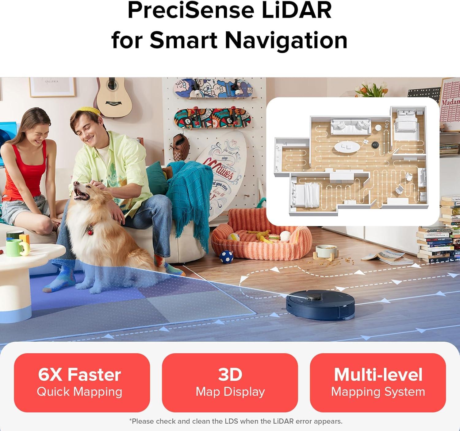 image:imageroborock Q10 X5 Robot Vacuum and Mop Combo 10000 Pa HyperForce Dual AntiTangle System Auto Mop Lifting JawScrapers Brush amp HighIntensity Mop Reactive Tech Obstacle Avoidance PreciSense LiDARQ5 Pro Black