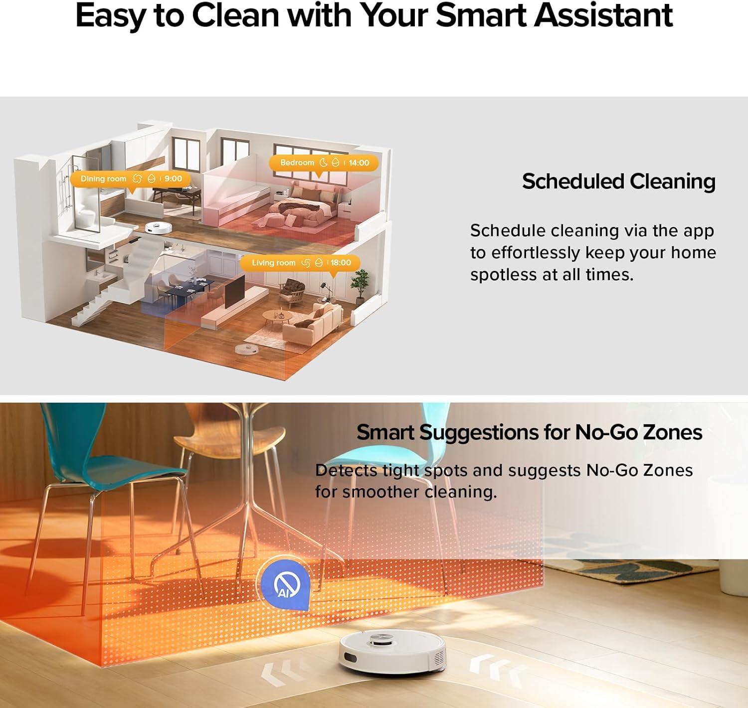 image:imageroborock Q7 L5 Robot Vacuum and Mop Combo 8000Pa Suction Upgraded from Q5 Pro Dual AntiTangle System LiDAR Navigation MultiLevel Mapping SelfCharging Robotic Vacuum Cleaner BlackQ7 M5 White