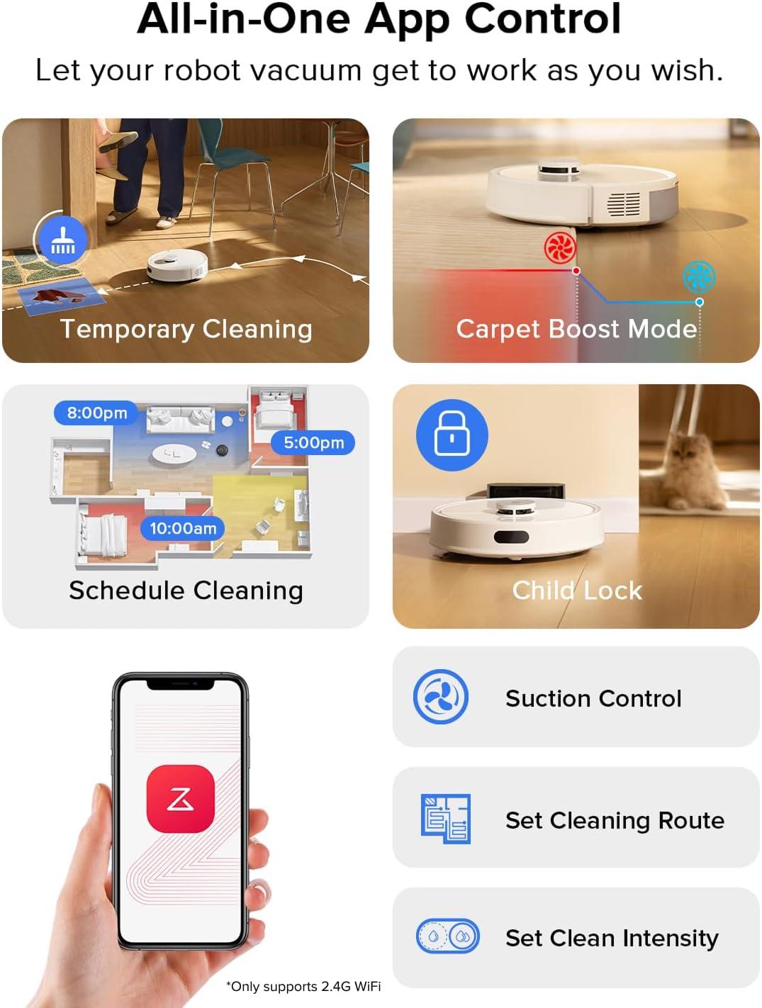 image:imageroborock Q7 L5 Robot Vacuum and Mop Combo 8000Pa Suction Upgraded from Q5 Pro Dual AntiTangle System LiDAR Navigation MultiLevel Mapping SelfCharging Robotic Vacuum Cleaner BlackQ7 L5 White