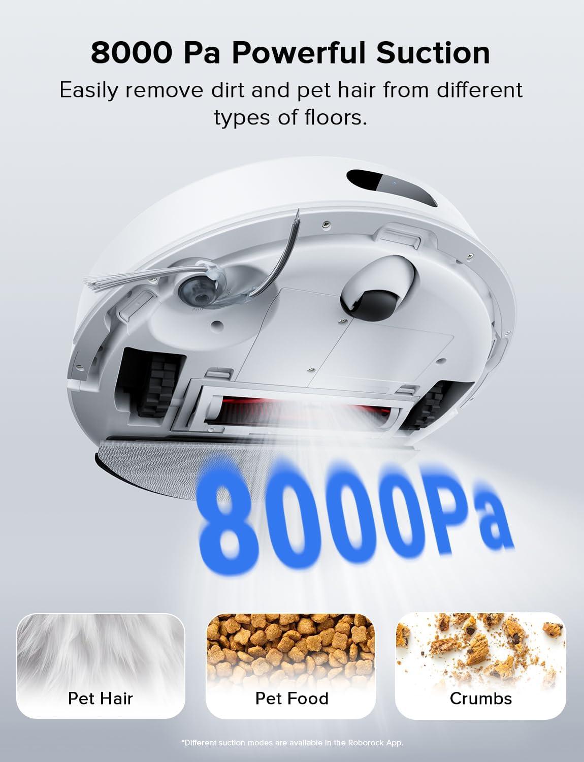 image:imageroborock Q7 L5 Robot Vacuum and Mop Combo 8000Pa Suction Upgraded from Q5 Pro Dual AntiTangle System LiDAR Navigation MultiLevel Mapping SelfCharging Robotic Vacuum Cleaner BlackQ7 L5 White