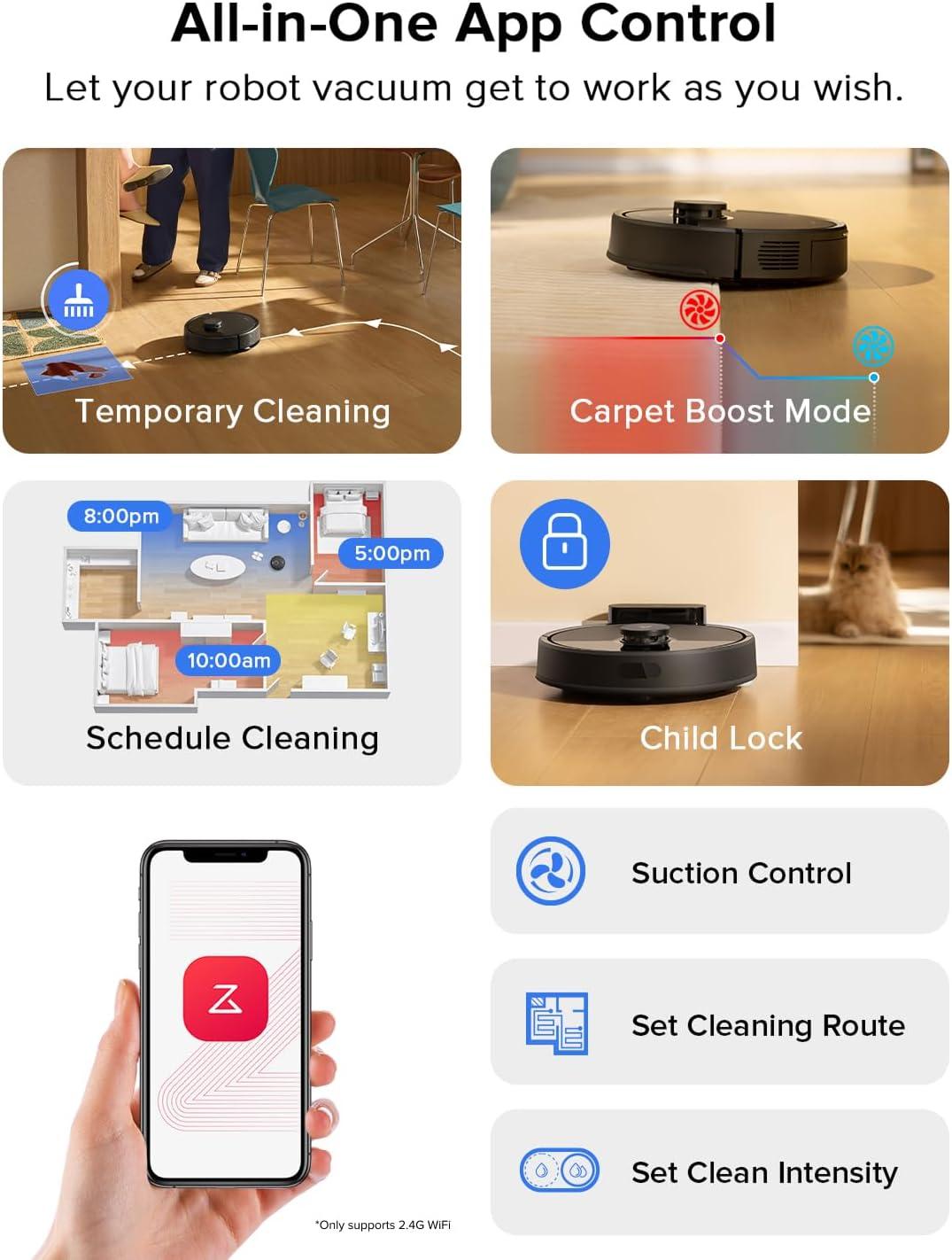 image:imageroborock Q7 L5 Robot Vacuum and Mop Combo 8000Pa Suction Upgraded from Q5 Pro Dual AntiTangle System LiDAR Navigation MultiLevel Mapping SelfCharging Robotic Vacuum Cleaner BlackQ7 L5 Black