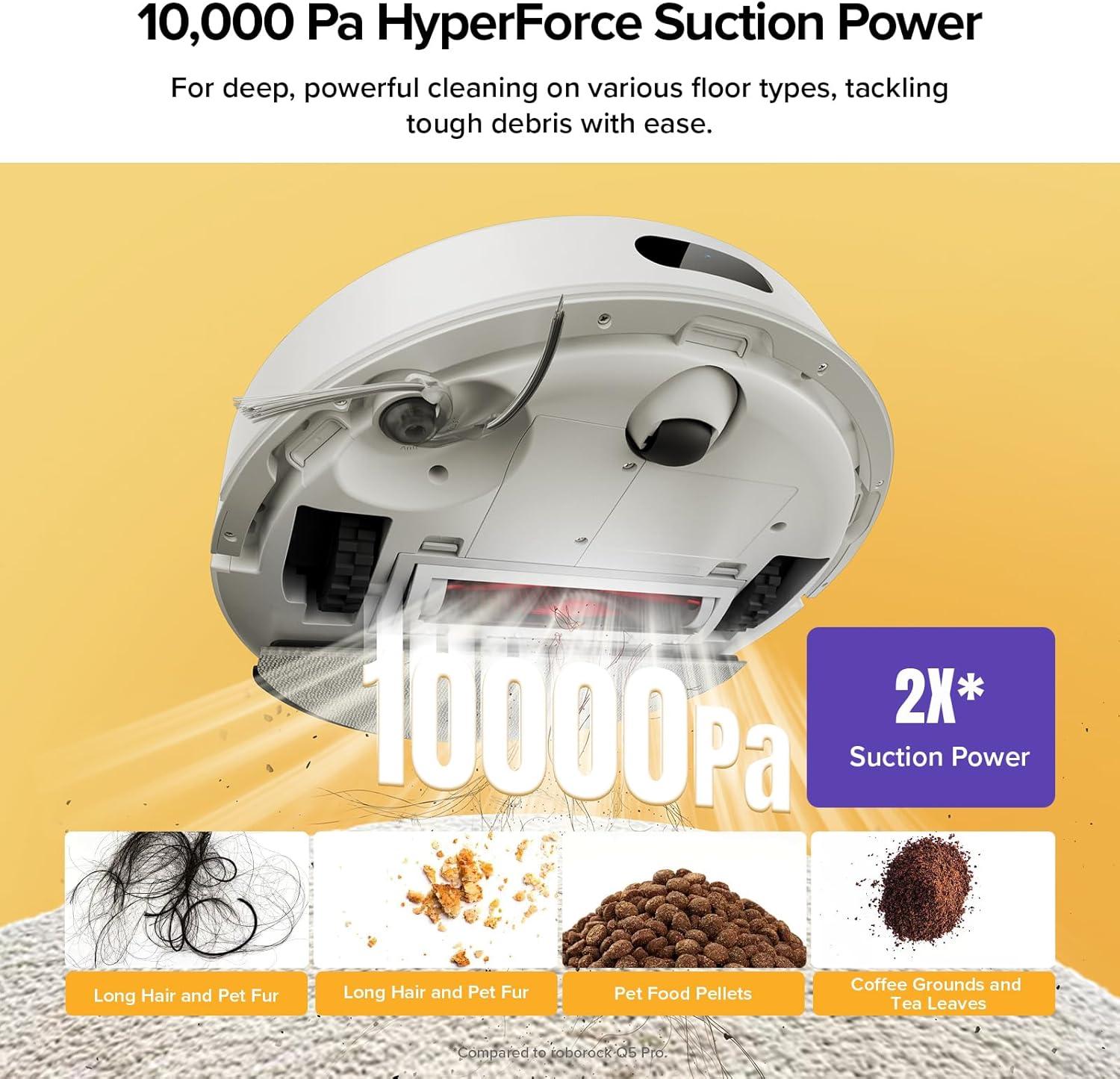 image:imageroborock Q7 L5 Robot Vacuum and Mop Combo 8000Pa Suction Upgraded from Q5 Pro Dual AntiTangle System LiDAR Navigation MultiLevel Mapping SelfCharging Robotic Vacuum Cleaner BlackQ7 M5 White