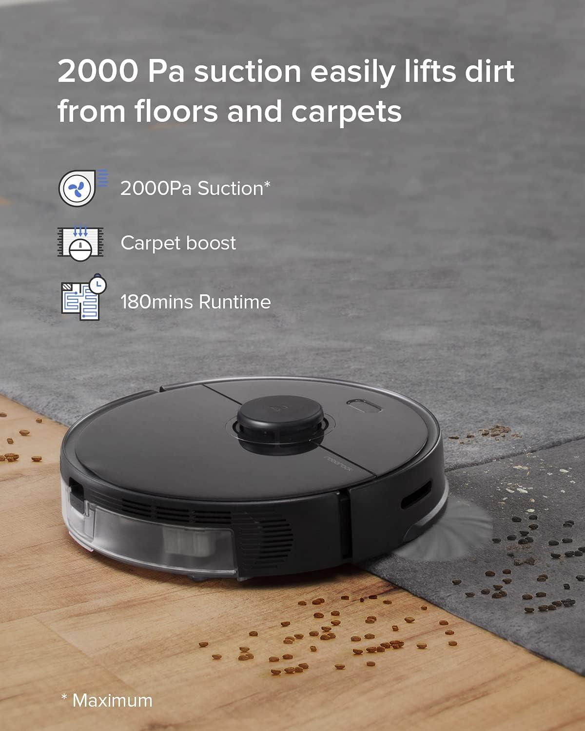 image:imageroborock Q7 L5 Robot Vacuum and Mop Combo 8000Pa Suction Upgraded from Q5 Pro Dual AntiTangle System LiDAR Navigation MultiLevel Mapping SelfCharging Robotic Vacuum Cleaner BlackS5 MAX Gray