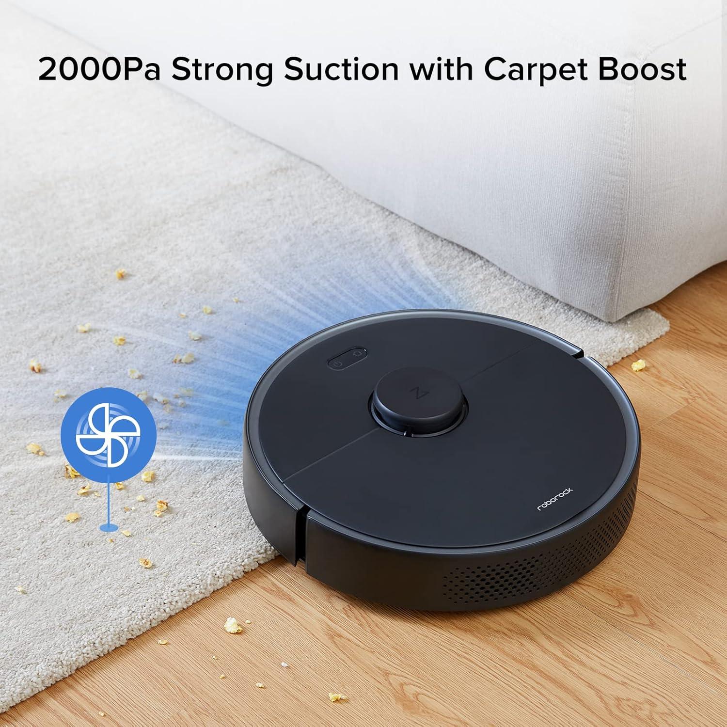 image:imageroborock Q7 L5 Robot Vacuum and Mop Combo 8000Pa Suction Upgraded from Q5 Pro Dual AntiTangle System LiDAR Navigation MultiLevel Mapping SelfCharging Robotic Vacuum Cleaner BlackS4 Max