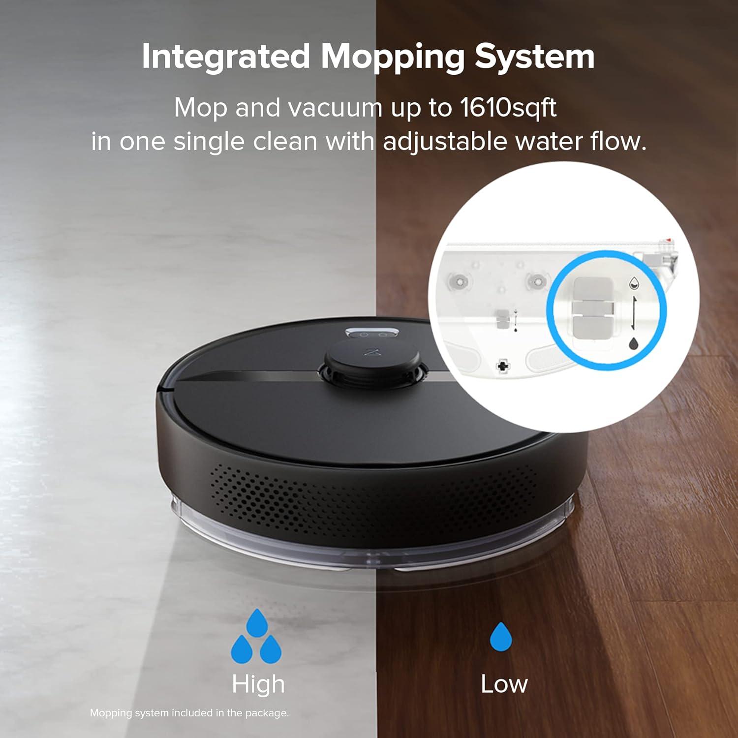 image:imageroborock Q7 L5 Robot Vacuum and Mop Combo 8000Pa Suction Upgraded from Q5 Pro Dual AntiTangle System LiDAR Navigation MultiLevel Mapping SelfCharging Robotic Vacuum Cleaner BlackS6 Pure Black