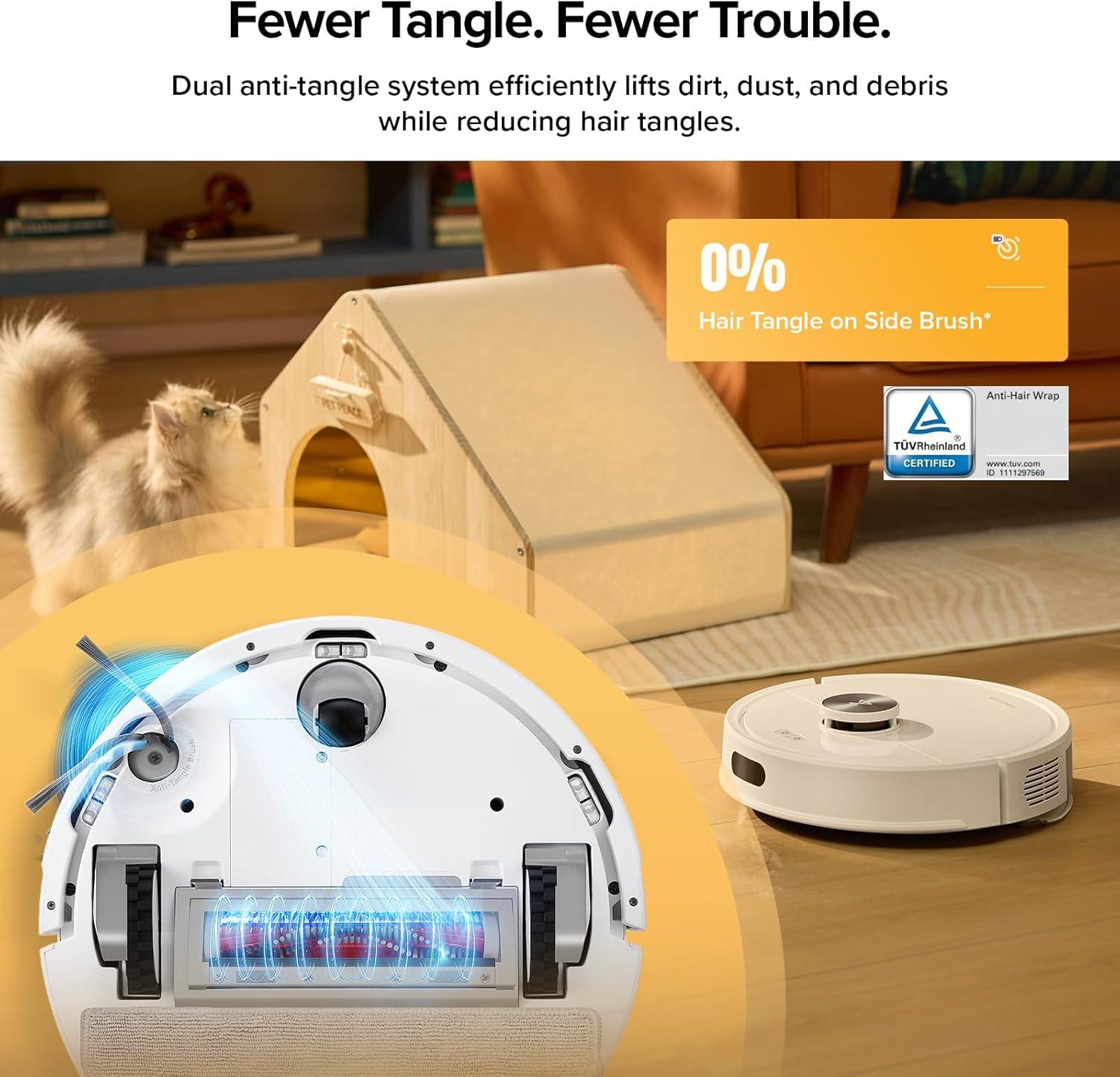 image:imageroborock Q7 L5 Robot Vacuum and Mop Combo 8000Pa Suction Upgraded from Q5 Pro Dual AntiTangle System LiDAR Navigation MultiLevel Mapping SelfCharging Robotic Vacuum Cleaner BlackQ7 M5 White