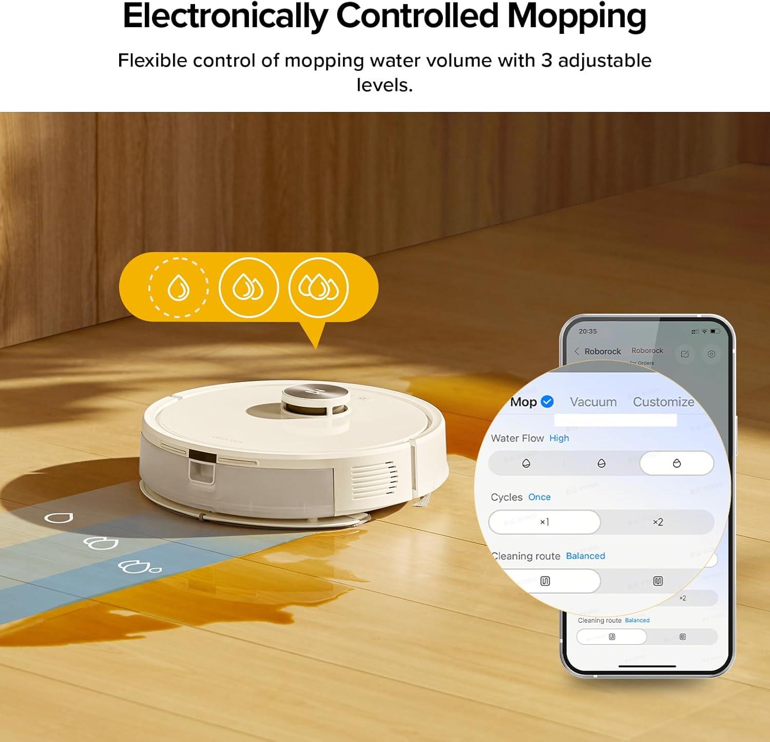 image:imageroborock Q7 L5 Robot Vacuum and Mop Combo 8000Pa Suction Upgraded from Q5 Pro Dual AntiTangle System LiDAR Navigation MultiLevel Mapping SelfCharging Robotic Vacuum Cleaner BlackQ7 M5 White