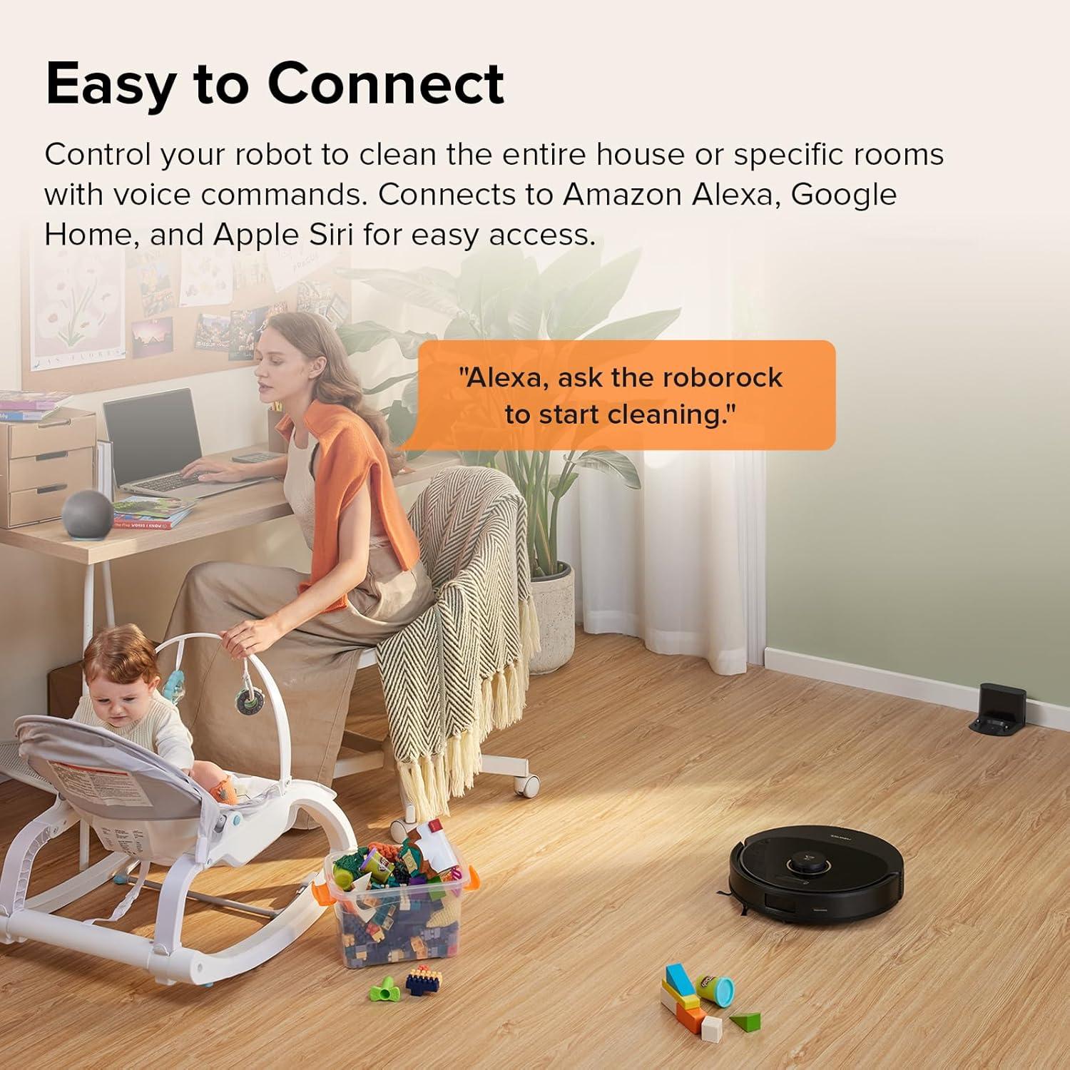 image:imageroborock Q8 Max Robot Vacuum and Mop Cleaner DuoRoller Brush 5500Pa Strong Suction Lidar Navigation Obstacle Avoidance MultiLevel Mapping Perfect for Pet HairQ8 Max Black
