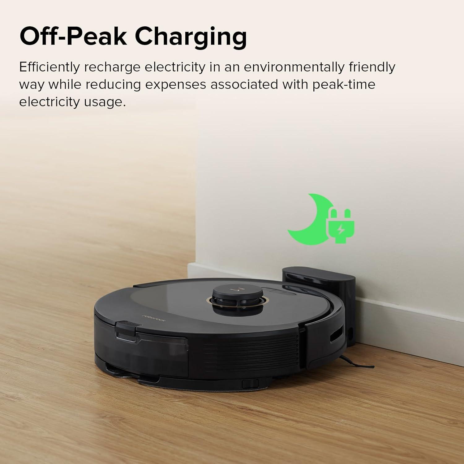image:imageroborock Q8 Max Robot Vacuum and Mop Cleaner DuoRoller Brush 5500Pa Strong Suction Lidar Navigation Obstacle Avoidance MultiLevel Mapping Perfect for Pet HairQ8 Max Black