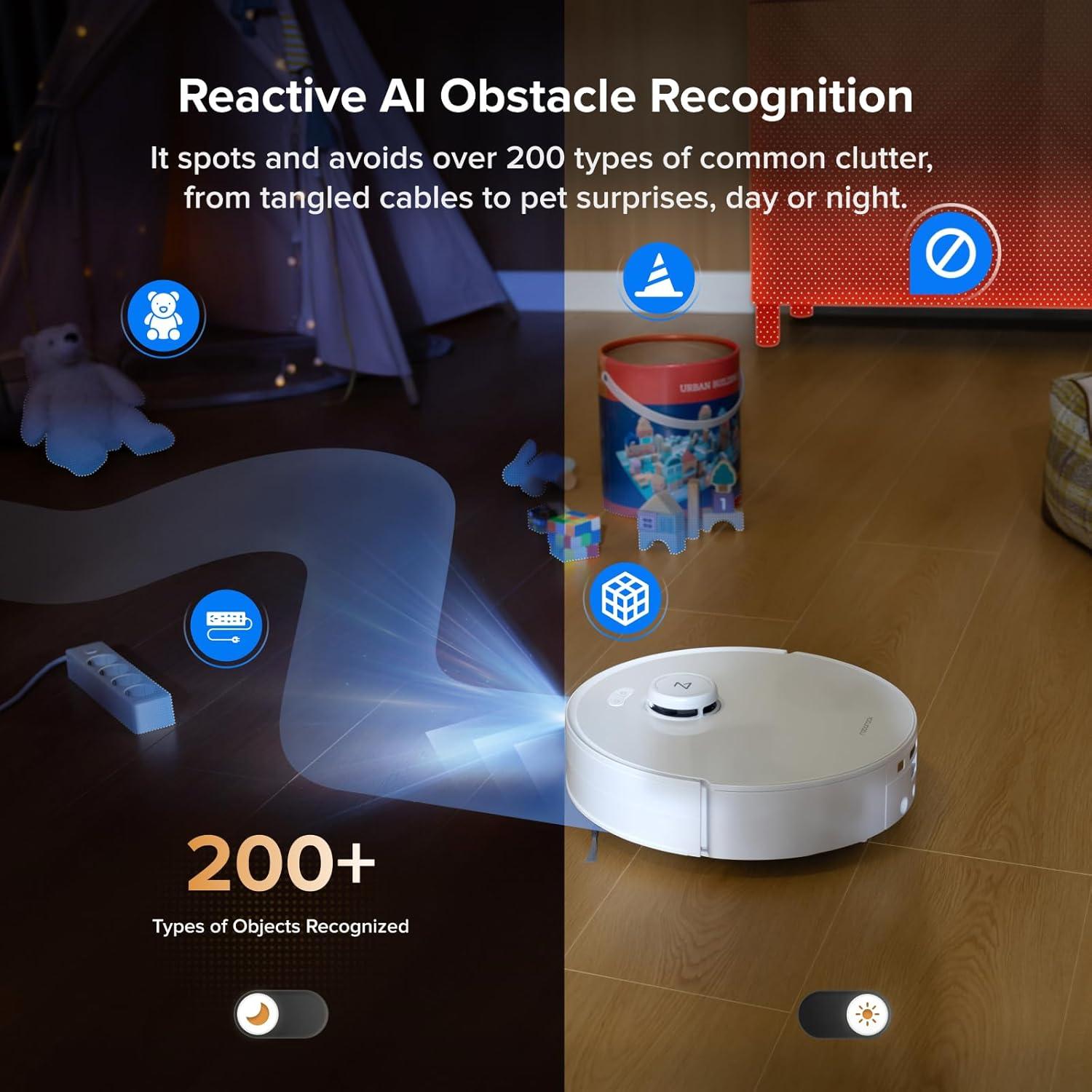 image:imageroborock Qrevo Curv 2 Flow Robot Vacuum and Mop SpiraFlow RealTime SelfCleaning Roller Mop 20000Pa Dual ZeroTangle System AI Obstacle Avoidance HeatWashes amp Dries Mop Carpet Protection