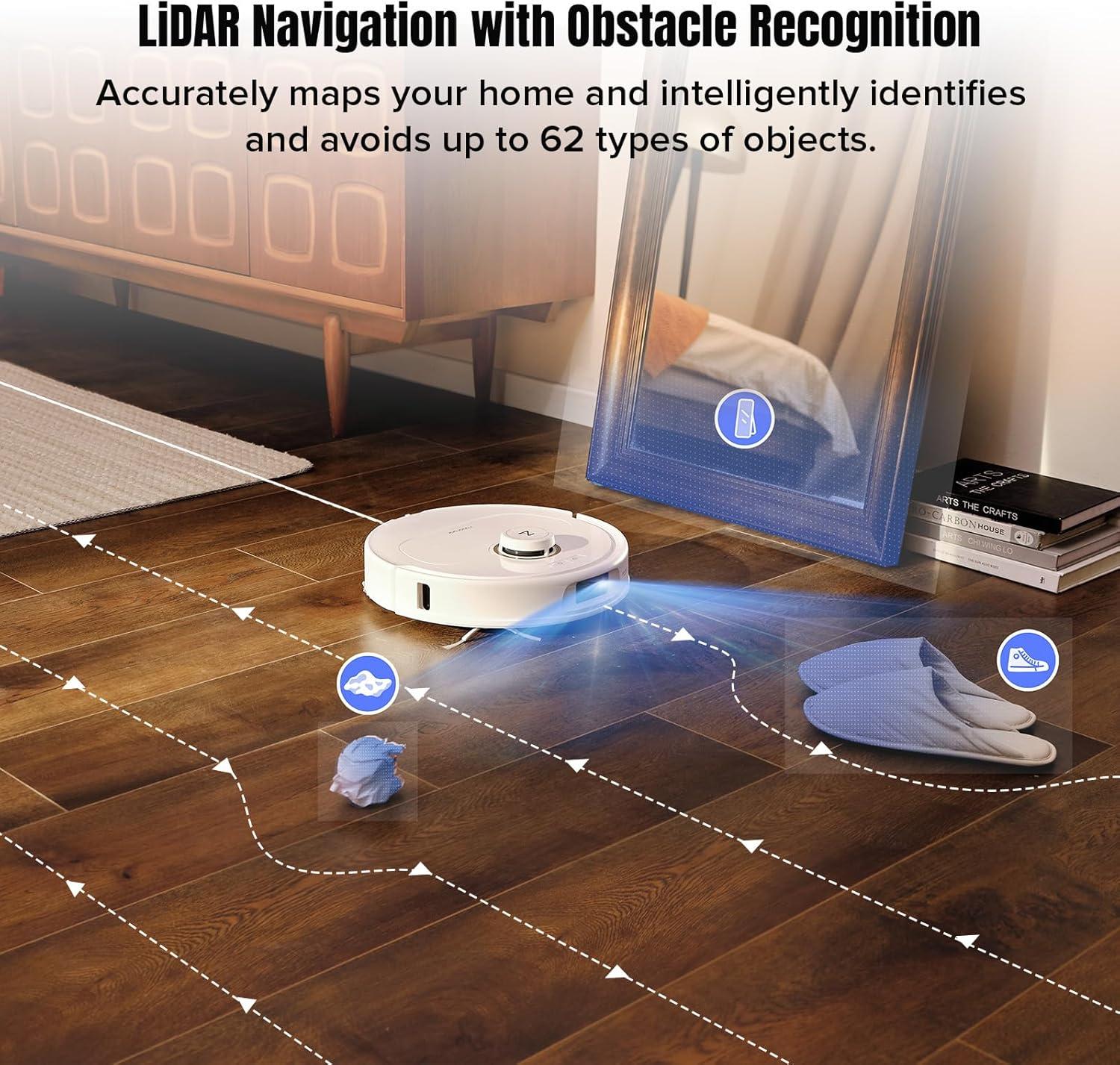 image:imageroborock Qrevo Curv S5X Robot Vacuum and Mop 18500Pa Suction ZeroTangling Design FlexiArm Side Brush Reactive Tech Obstacle Avoidance 10 Weeks SelfEmptying Auto Washing for Hard Floor CornerQrevoMaxV