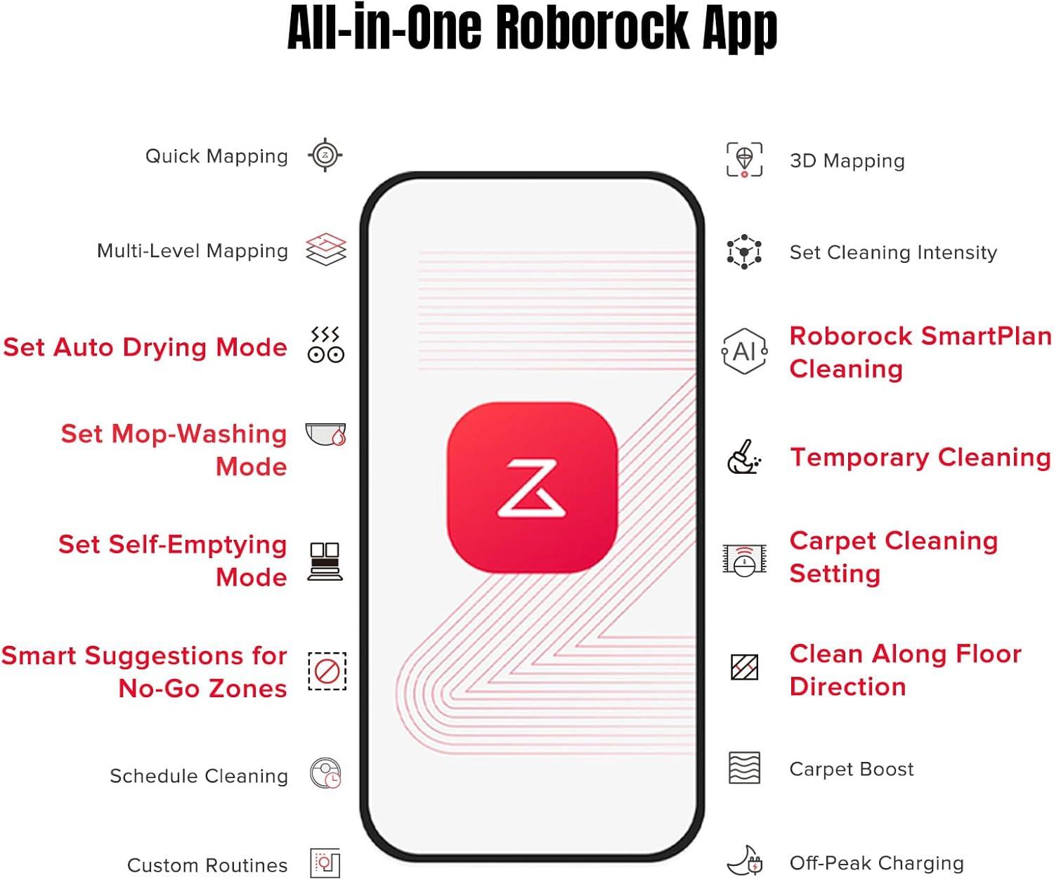 image:imageroborock Qrevo Curv S5X Robot Vacuum and Mop 18500Pa Suction ZeroTangling Design FlexiArm Side Brush Reactive Tech Obstacle Avoidance 10 Weeks SelfEmptying Auto Washing for Hard Floor CornerQrevoMaxV