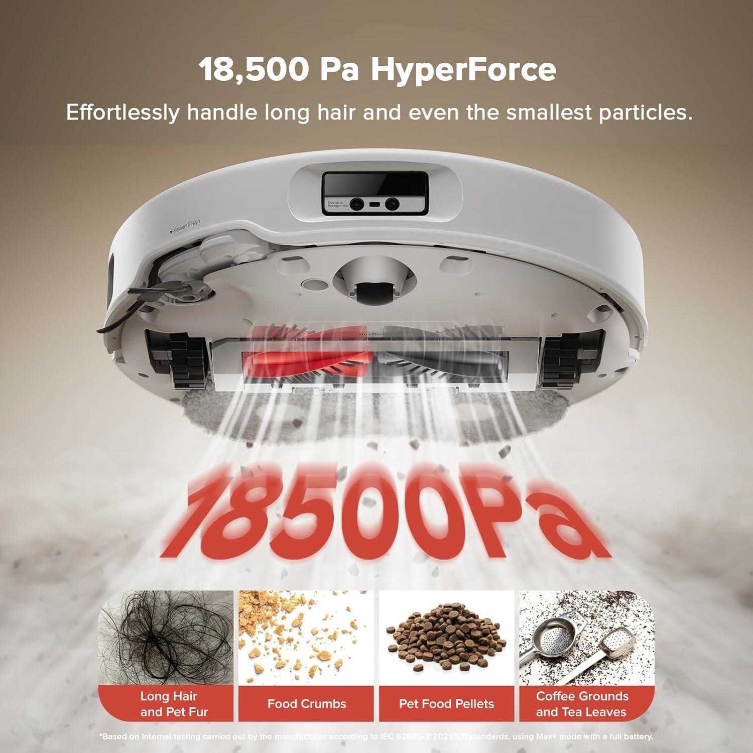 image:imageroborock Qrevo CurvX Robot Vacuum and Mop 22000Pa Suction 314 Ultra Slim ZeroTangling Design Reactive AI Obstacle Recognition AdaptiLift Chassis Auto Hot Water Mop Washing amp DryingRoborock Qrevo Curv WHITE