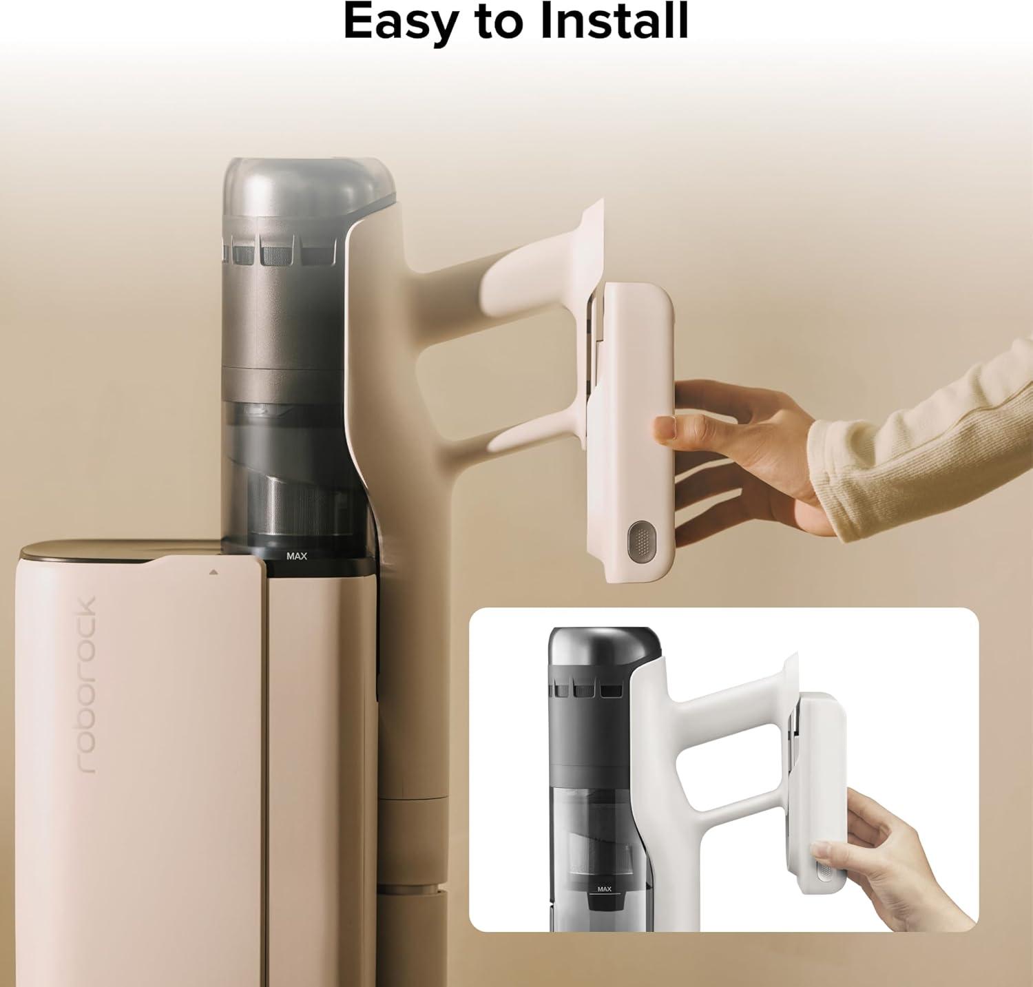 image:imageroborock Rechargeable Battery Pack for H60 Hub Pro and H60 Pro Cordless Vacuum Cleaner Stick Vacuum Cleaner for Home and Pet Hair AntiTangle Brush LED Dust Detection