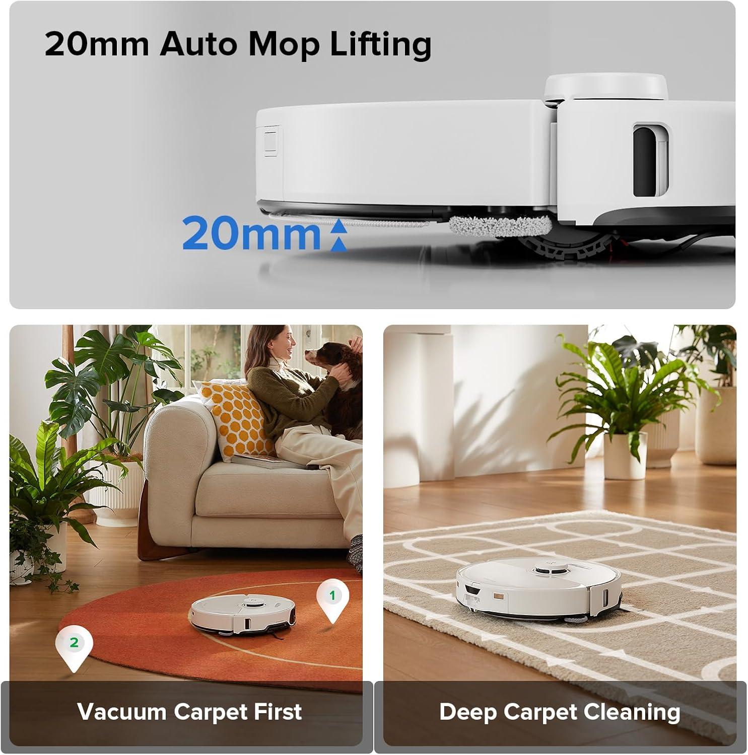 image:imageroborock S8 Max Ultra with Auto Water Refilling and Drainage System Robot Vacuum and Mop FlexiArm Design Smart Dirt Detection SelfEmptying 8000Pa Suction for Various Floors Pet Hair WhiteS8 Max Ultra White
