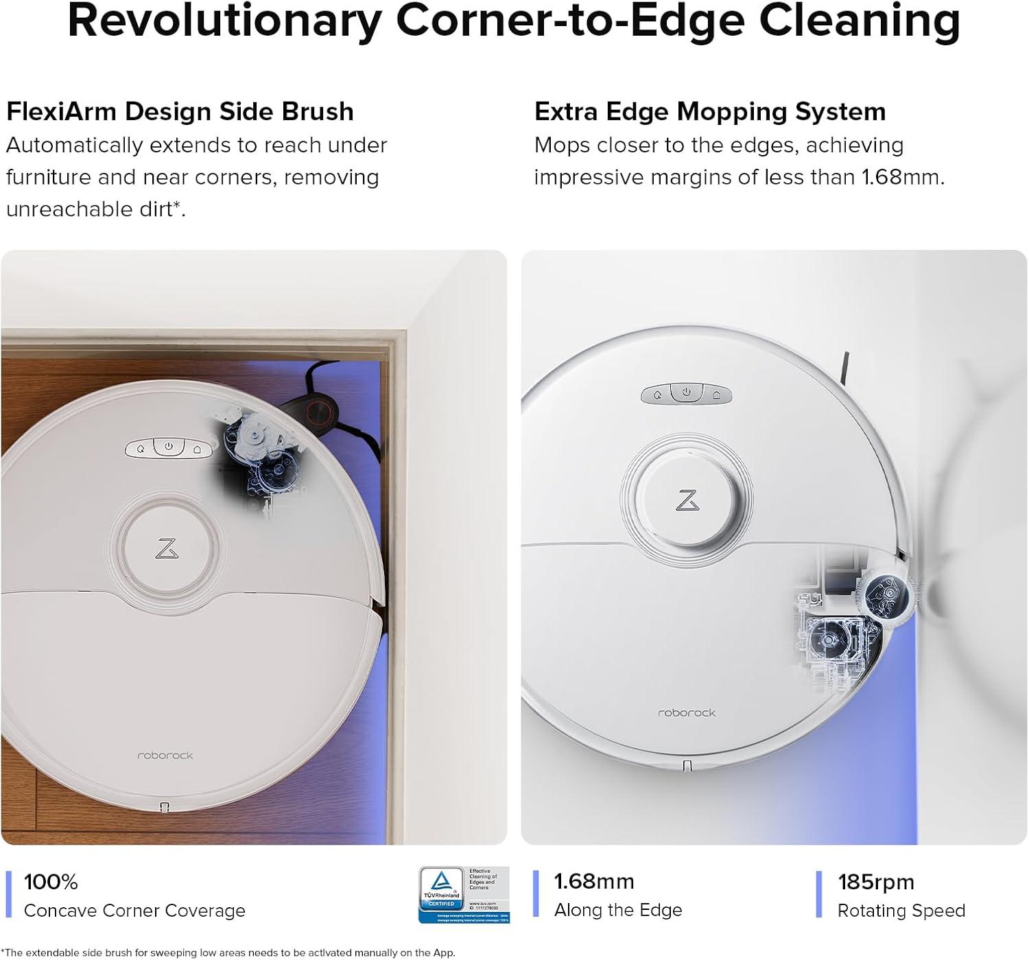 image:imageroborock S8 Max Ultra with Auto Water Refilling and Drainage System Robot Vacuum and Mop FlexiArm Design Smart Dirt Detection SelfEmptying 8000Pa Suction for Various Floors Pet Hair WhiteS8 Max Ultra with RDS