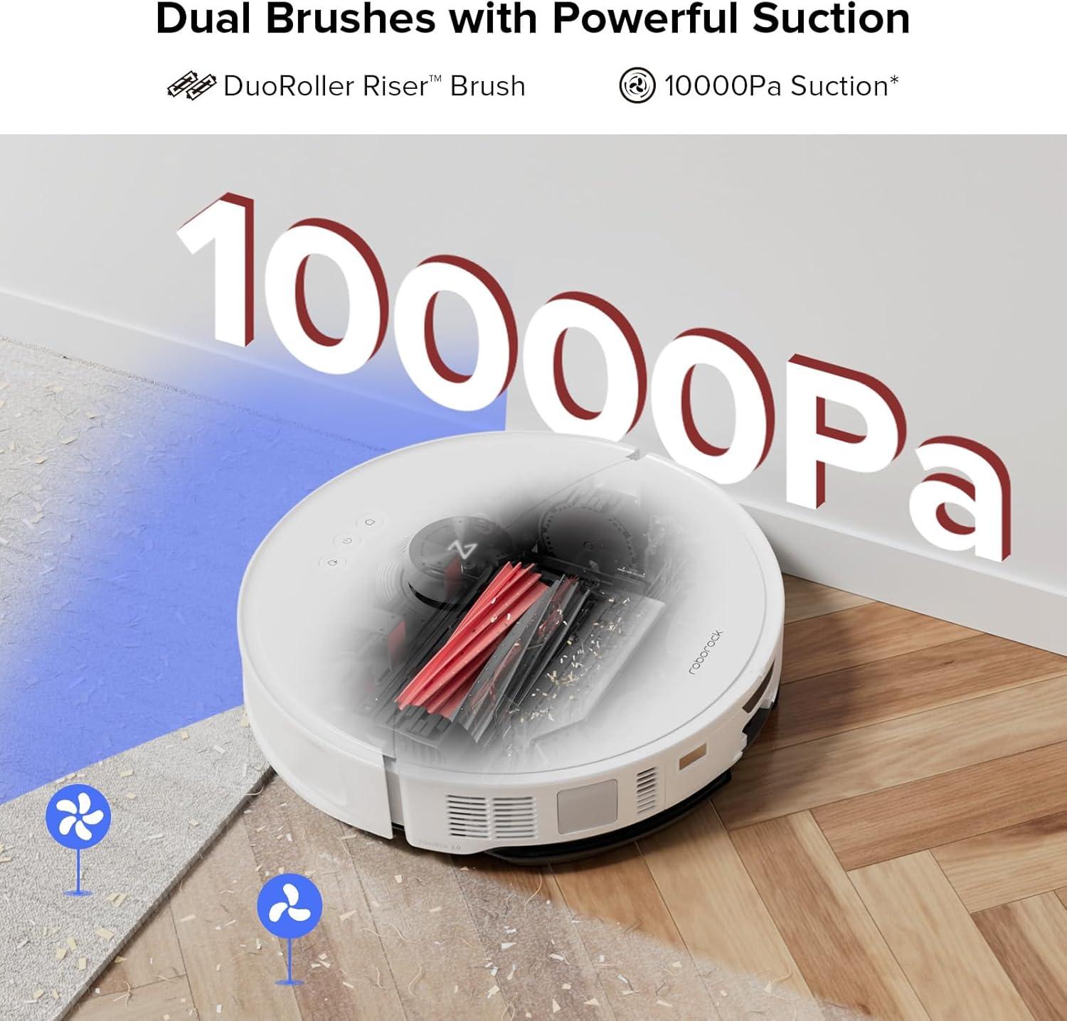 image:imageroborock S8 Max Ultra with Auto Water Refilling and Drainage System Robot Vacuum and Mop FlexiArm Design Smart Dirt Detection SelfEmptying 8000Pa Suction for Various Floors Pet Hair WhiteS8 MaxV Ultra with Refill and Drainage