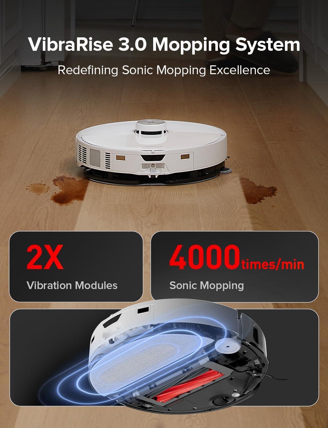 image:imageroborock S8 Max Ultra with Auto Water Refilling and Drainage System Robot Vacuum and Mop FlexiArm Design Smart Dirt Detection SelfEmptying 8000Pa Suction for Various Floors Pet Hair WhiteS8 MaxV Ultra