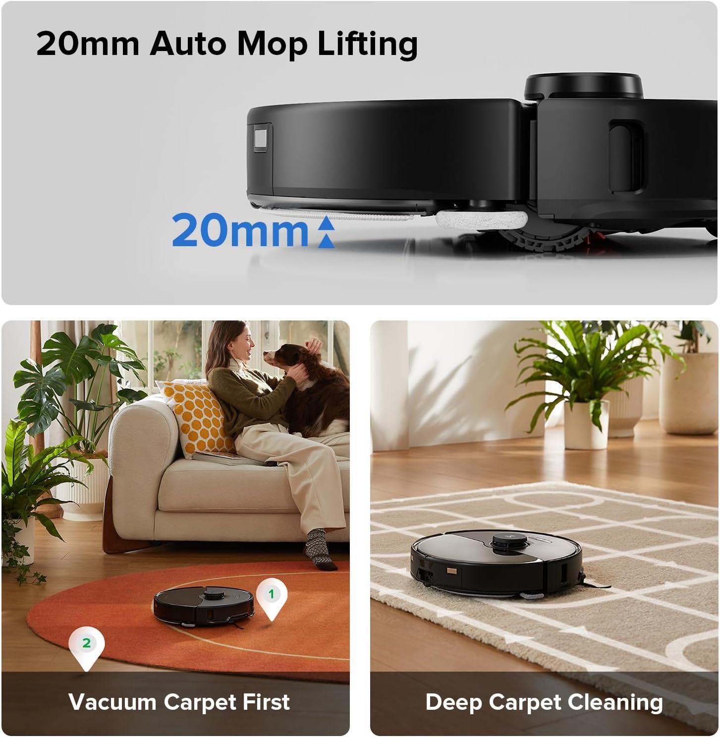 image:imageroborock S8 Max Ultra with Auto Water Refilling and Drainage System Robot Vacuum and Mop FlexiArm Design Smart Dirt Detection SelfEmptying 8000Pa Suction for Various Floors Pet Hair WhiteS8 Max Ultra Black