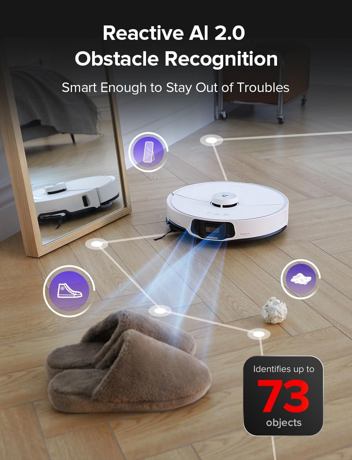 image:imageroborock S8 Max Ultra with Auto Water Refilling and Drainage System Robot Vacuum and Mop FlexiArm Design Smart Dirt Detection SelfEmptying 8000Pa Suction for Various Floors Pet Hair WhiteS8 MaxV Ultra