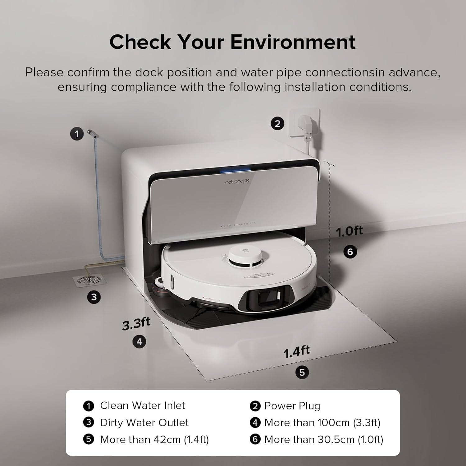 image:imageroborock S8 Max Ultra with Auto Water Refilling and Drainage System Robot Vacuum and Mop FlexiArm Design Smart Dirt Detection SelfEmptying 8000Pa Suction for Various Floors Pet Hair WhiteS8 MaxV Ultra with Refill and Drainage