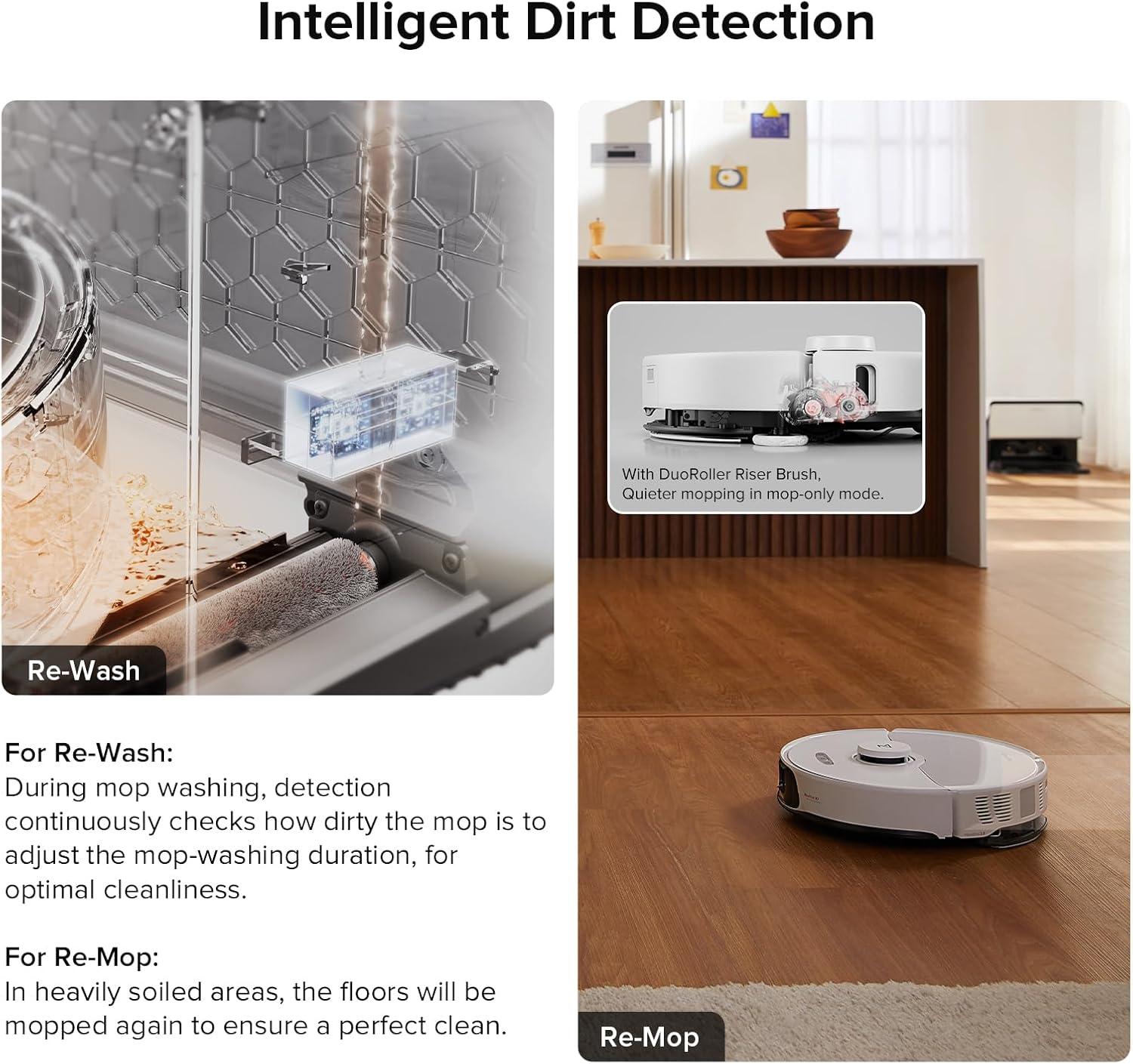 image:imageroborock S8 Max Ultra with Auto Water Refilling and Drainage System Robot Vacuum and Mop FlexiArm Design Smart Dirt Detection SelfEmptying 8000Pa Suction for Various Floors Pet Hair WhiteS8 Max Ultra with RDS