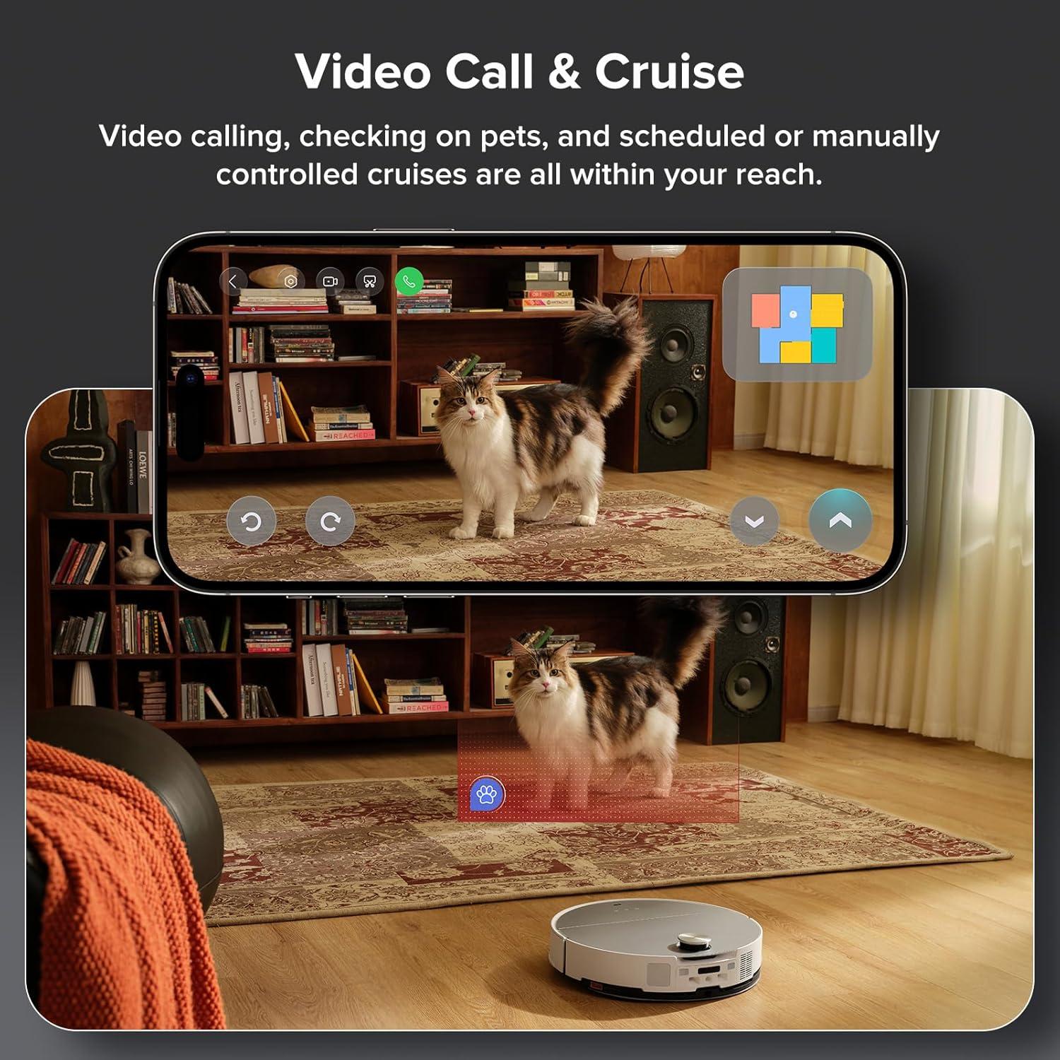 image:imageroborock Saros 10 Robot Vacuum and Mop 22000Pa Suction AI Obstacle Avoidance 314inch Ultra Thin Intelligent Dirt Detection Zero Tangling Main Brush Hot Water Mop amp Dock Self CleaningSaros 10 White