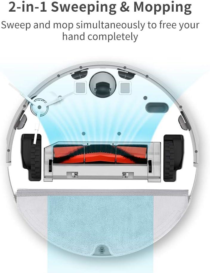 image:imageroborock Saros Z70 Robot Vacuum and Mop OmniGrip Arm AIPowered 22000Pa Suction 314 Ultra Slim FlexiArm Riser Technology AdaptiLift Chassis Obstacle Avoidance Auto Mop Washing amp DryingE2 White