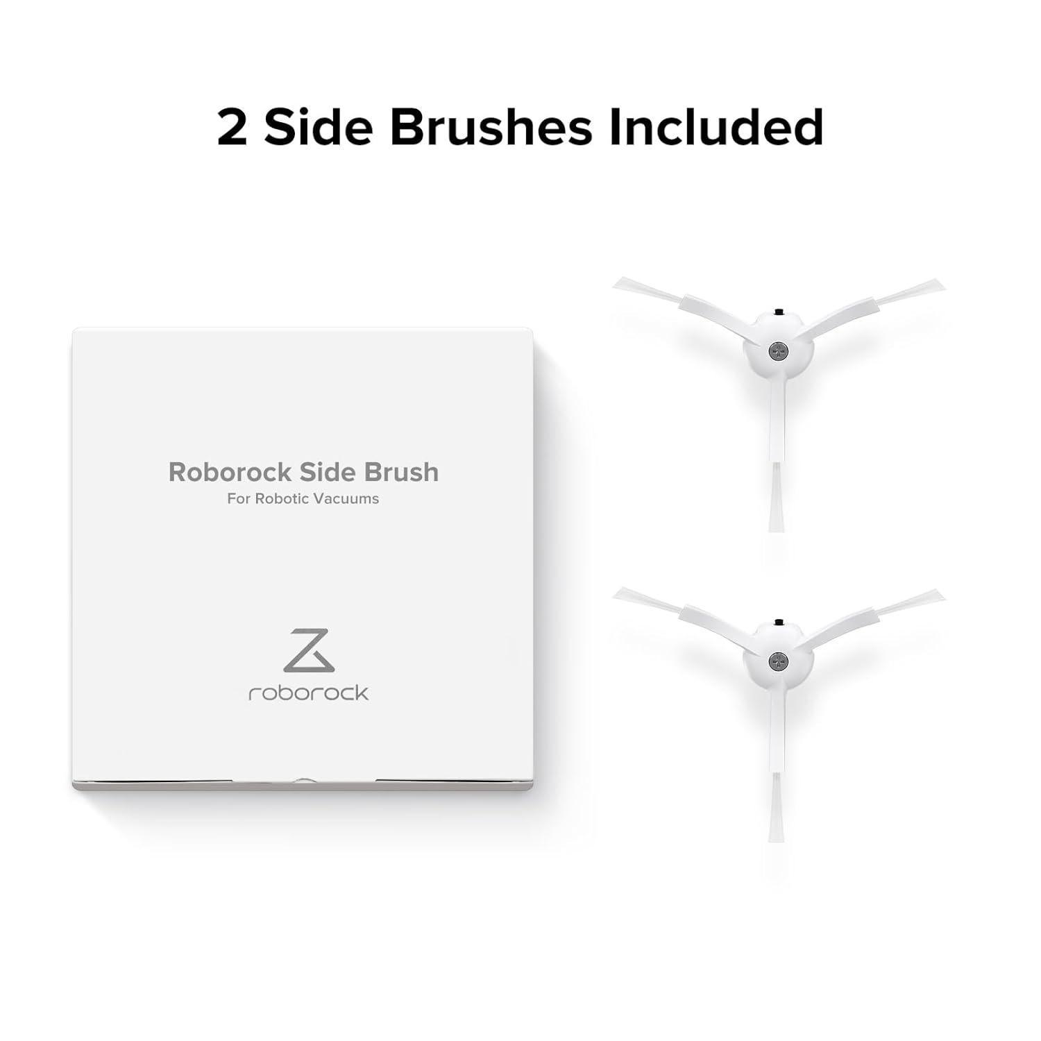 image:imageroborock Side Brushes Replacement 2 Pieces for S8 Pro Ultra S7 Max Ultra Q Revo Series of S7 MaxVS7Q7MaxQ8 MaxS8Q7Q5S6S5S4E5E4E3E2 Robot Vacuum Cleaner WhiteSide Brush Type C