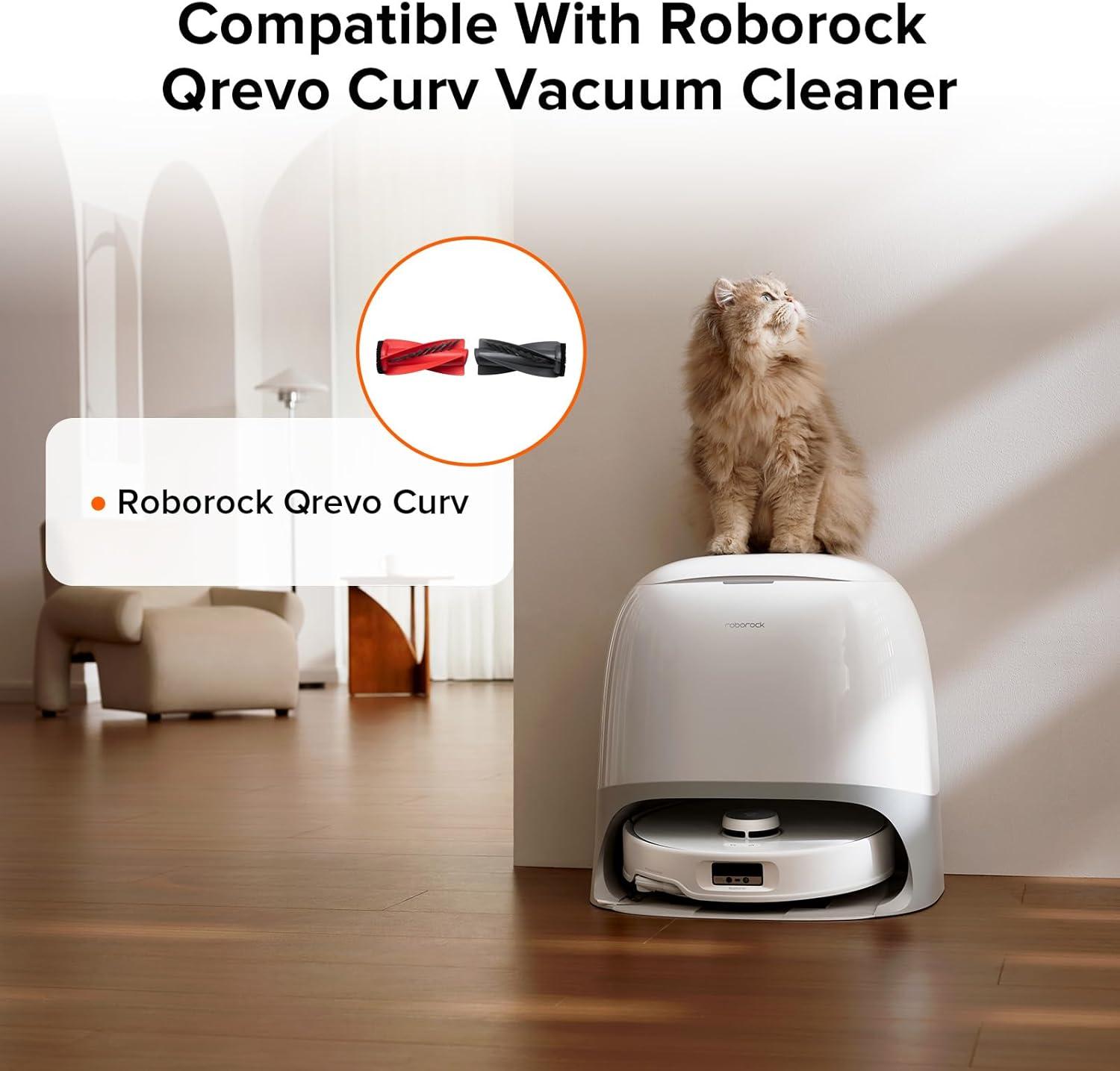image:imageroborock ZeroTangling DuoDivide Main Brush Replacement Qrevo Curv Qrevo Curv S5X Qrevo CurvX Qrevo Edge S5A Qrevo S5V Saros 10R Saros 10 Qrevo Curv 2 Flow Robot Vacuum