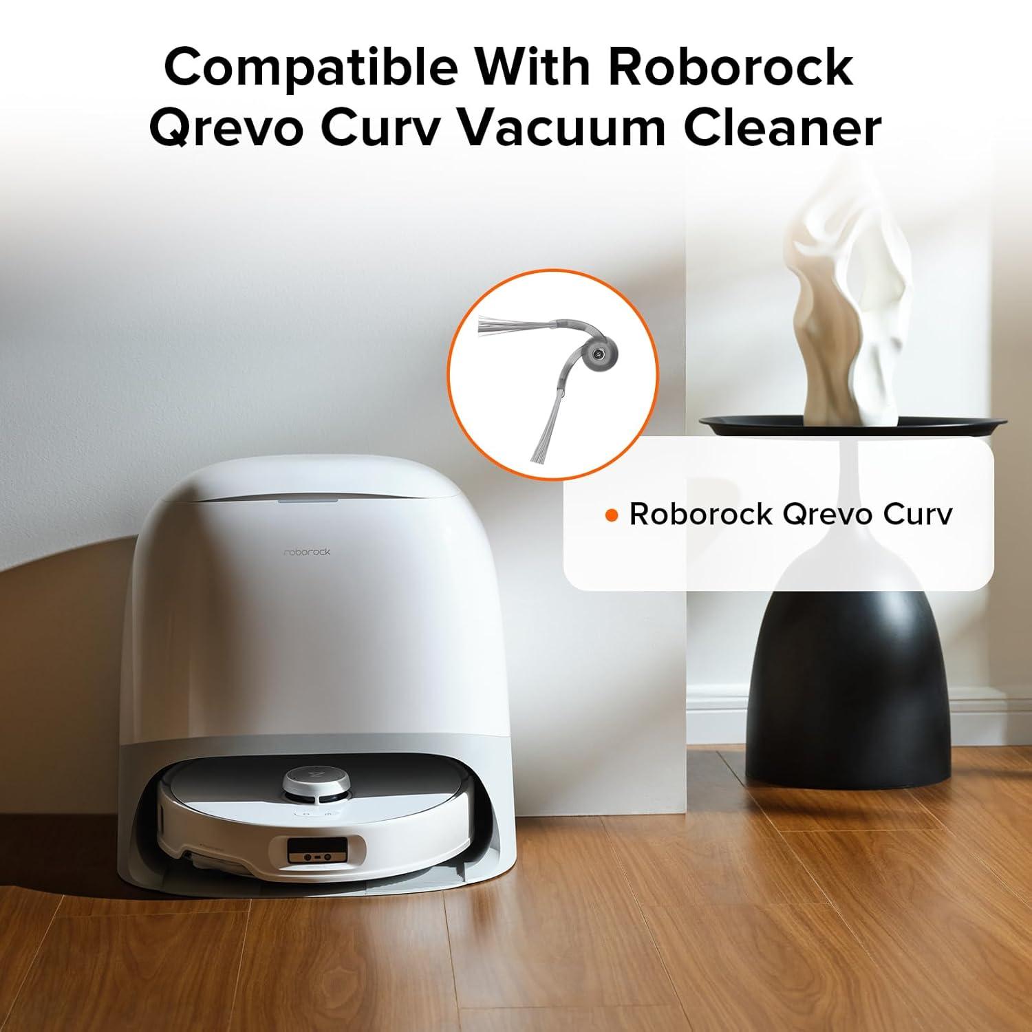 image:imageroborock ZeroTangling Side Brushes Replacement 2 Pieces Qrevo Curv Qrevo Curv S5X Qrevo CurvX Qrevo Edge Qrevo Edge S5A QV 35A Qrevo S5V Saros 10R Saros 10 Robot Vacuum