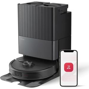 Roborock Qrevo Edge S5A Robot Vacuum and Mop, 18,500Pa, Zero-Tangling, DuoDivide Main Brush, FlexiArm Side Brush, Hot Water Mop Washing & Self-Cleaning, Warm Air Drying, Self-Emptying, White(QrevoMaster (Black))