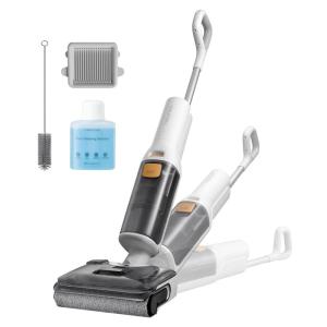 roborock F25 BX Wet Dry Vacuum Cleaner, Cordless Vacuum Mop All in One with 20000Pa, 194°F Hot Air Flash Drying & Self Cleaning, Zero-Tangle Wet Mop Cleaner for Hard Floor, 180° Lie Flat(F25 Gt)