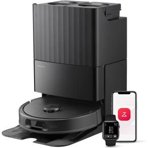 roborock QV 35S Robot Vacuum and Mop, All-in-one Vacuum Cleaner, 10,000Pa Powerful Suction, Self Emptying & Refilling, Self Mop Washing & Air Drying, Anti-Tangle Brushes for Home, Pet Hairs, Black(QV 35S Black)