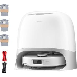 roborock Qrevo Curv S5X Robot Vacuum and Mop, 18500Pa Suction, Zero-Tangling Design, FlexiArm Side Brush, Reactive Tech Obstacle Avoidance, 10 Weeks Self-Emptying, Auto Washing for Hard Floor, Corner(Roborock Qrevo Curv S5X)